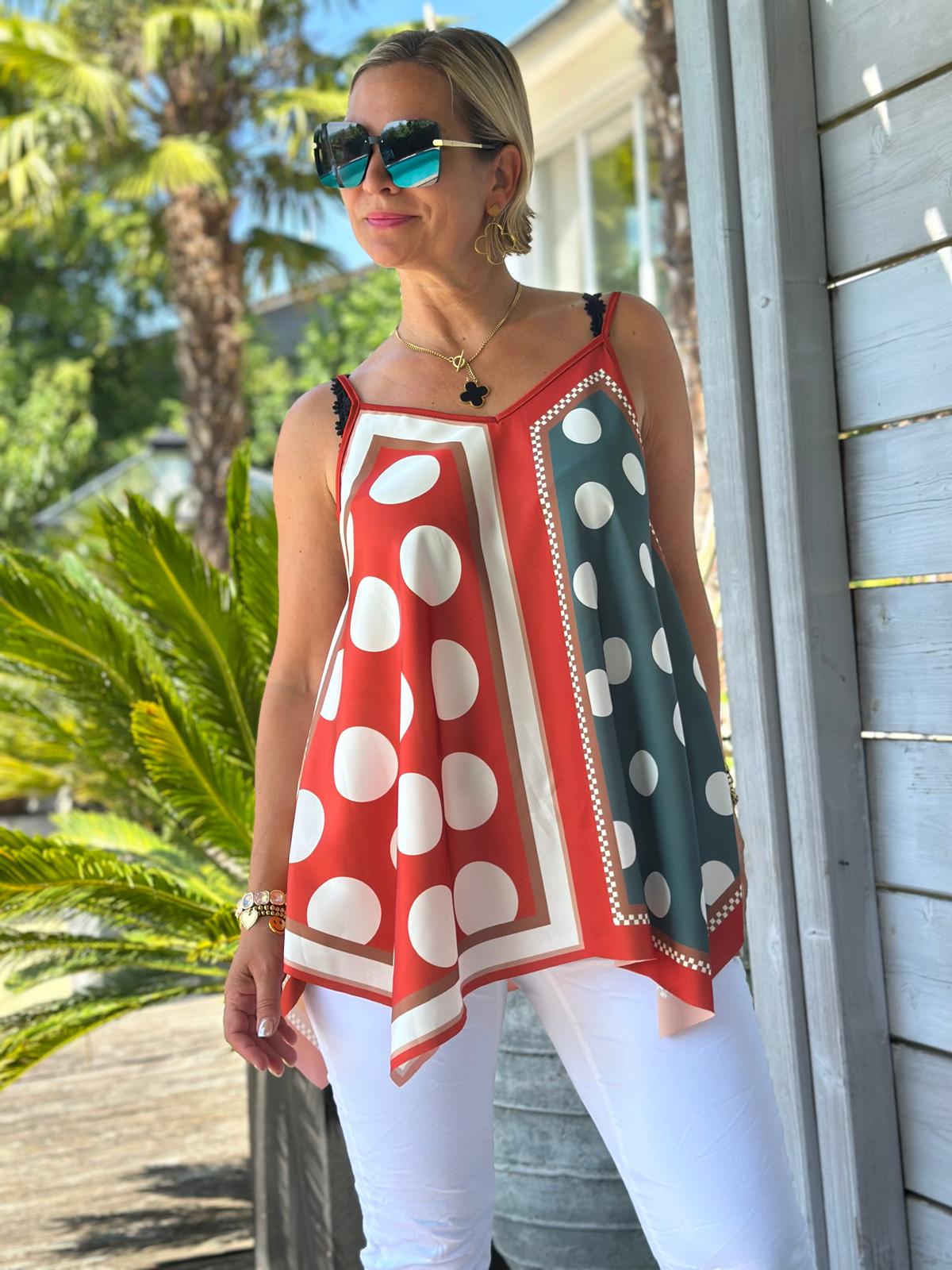 Top "Bella Puntini" in Cherry