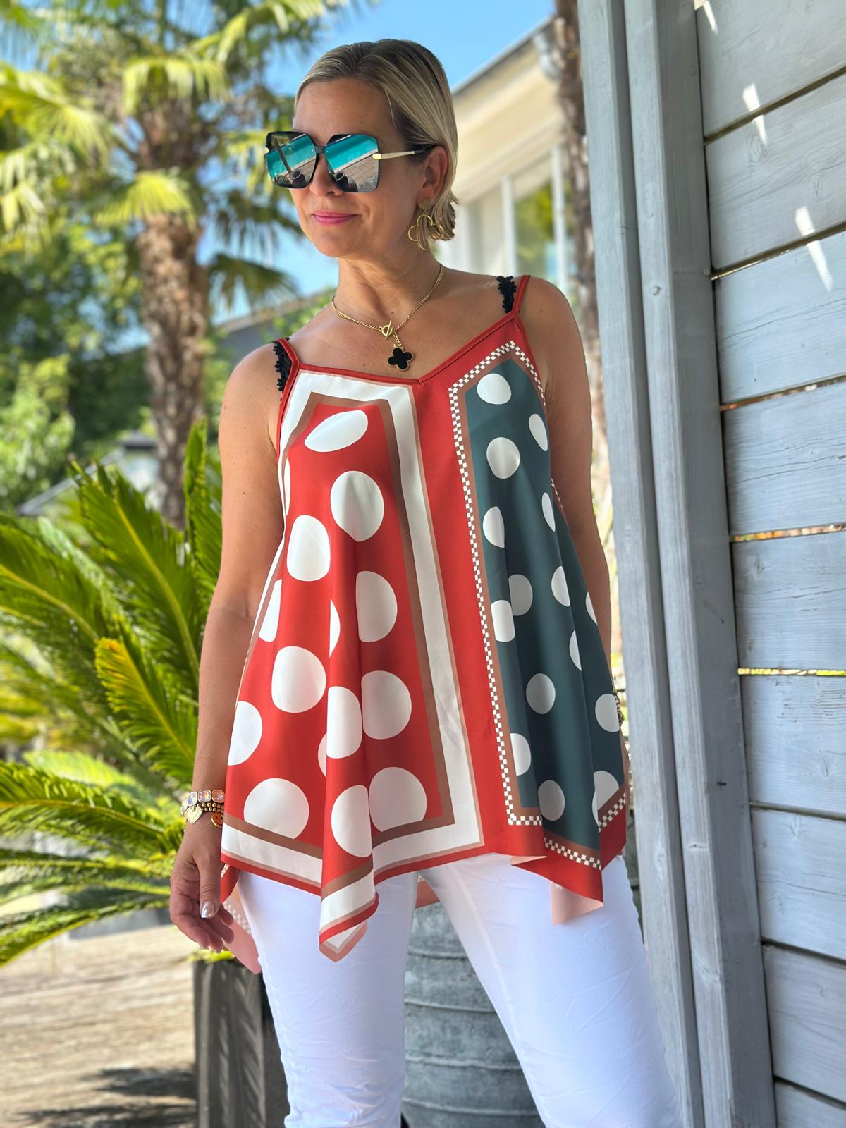 Top "Bella Puntini" in Cherry