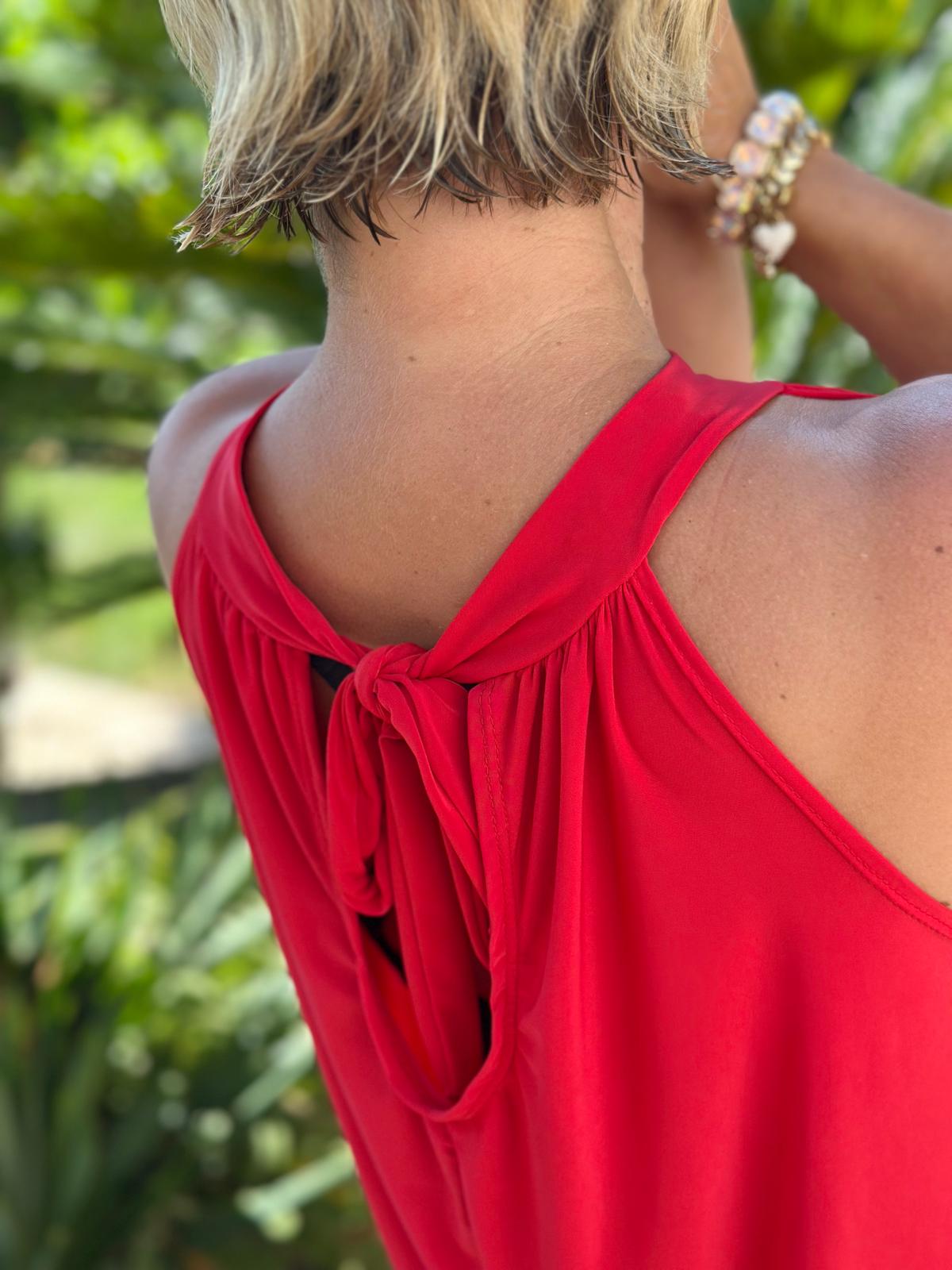 Maxikleid "La Mer" in Cherry