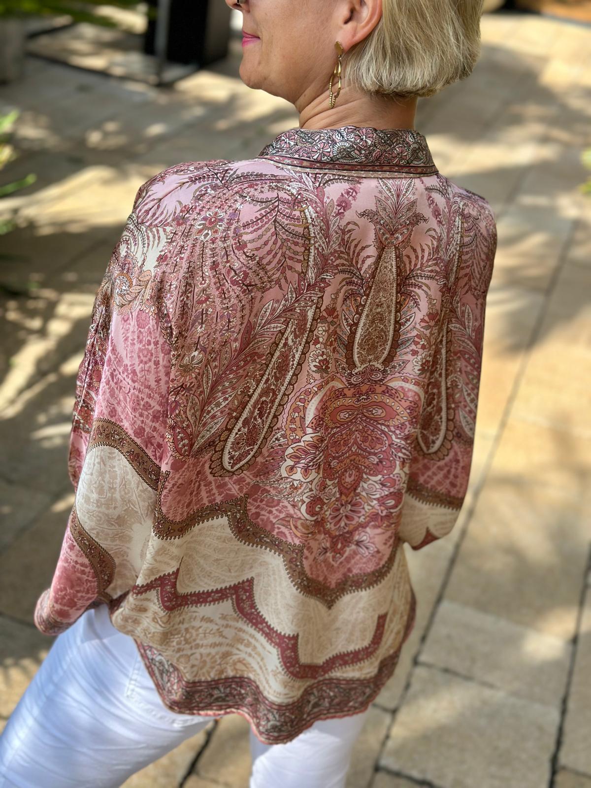 Bluse "Rosé Paisley"