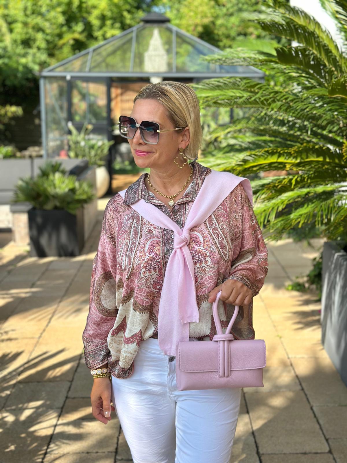 Bluse "Rosé Paisley"