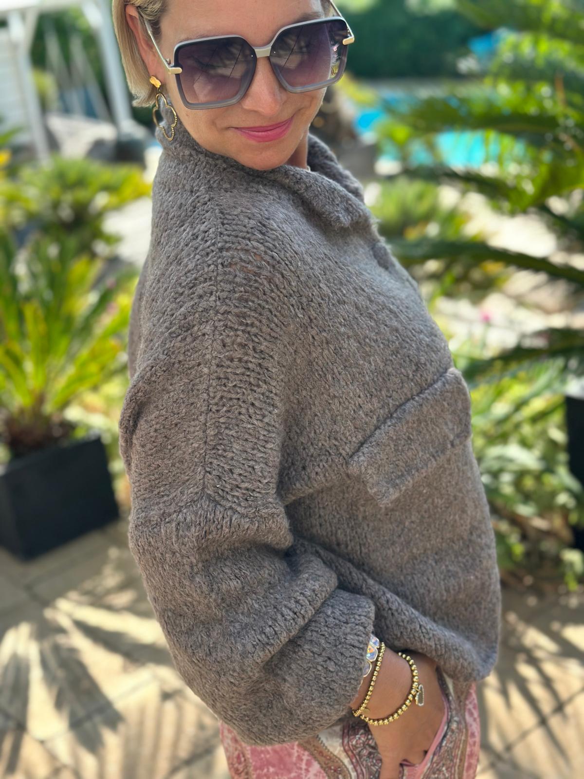 Strickjacke "Soft Taupe"