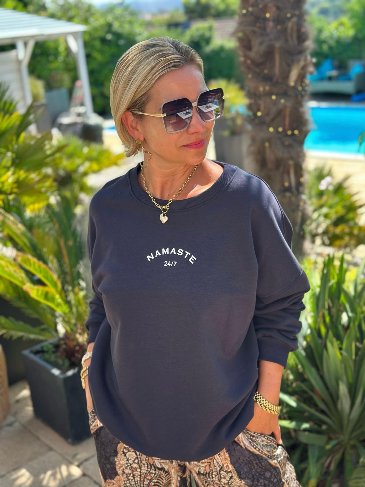 Namaste Bliss Sweatshirt – Navy