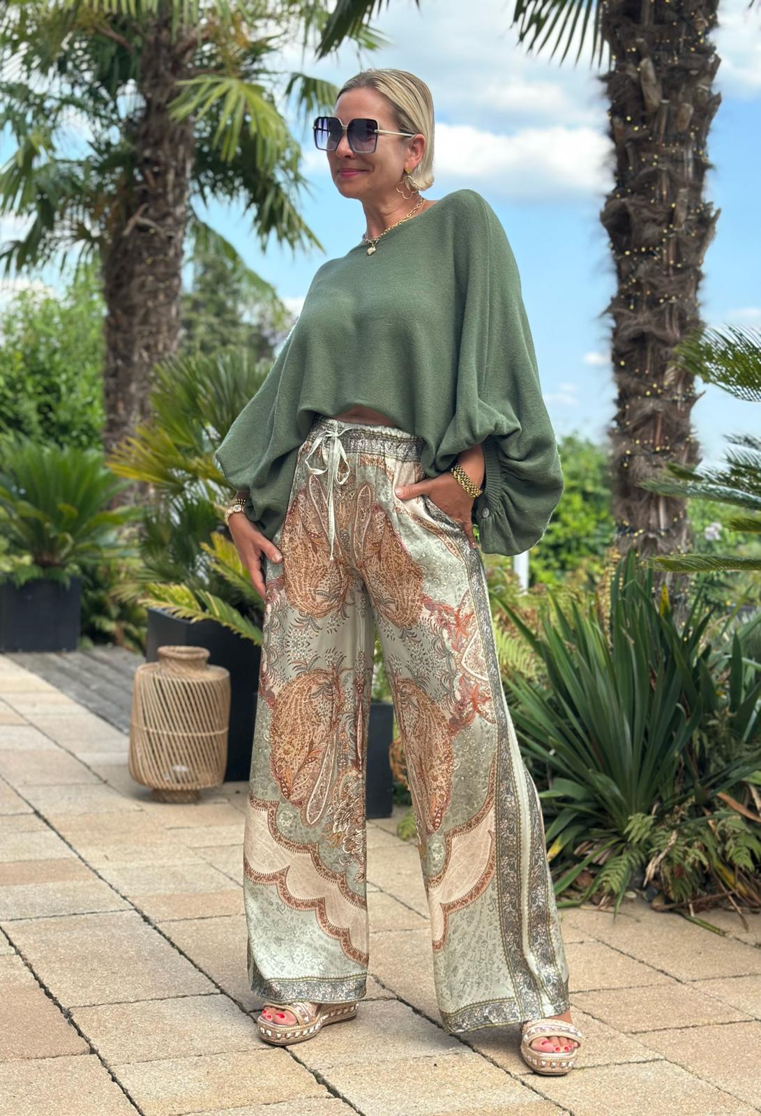 Hose "Olive Paisley"