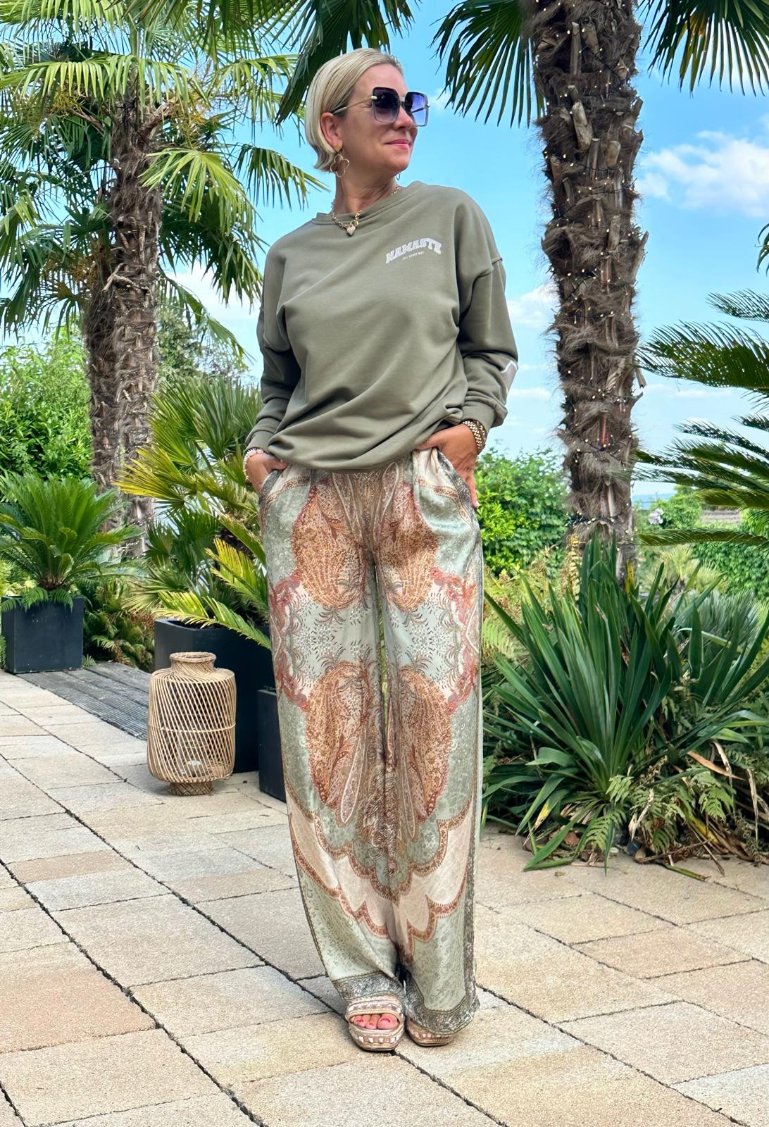 Namaste Bliss Sweatshirt – Olive Love