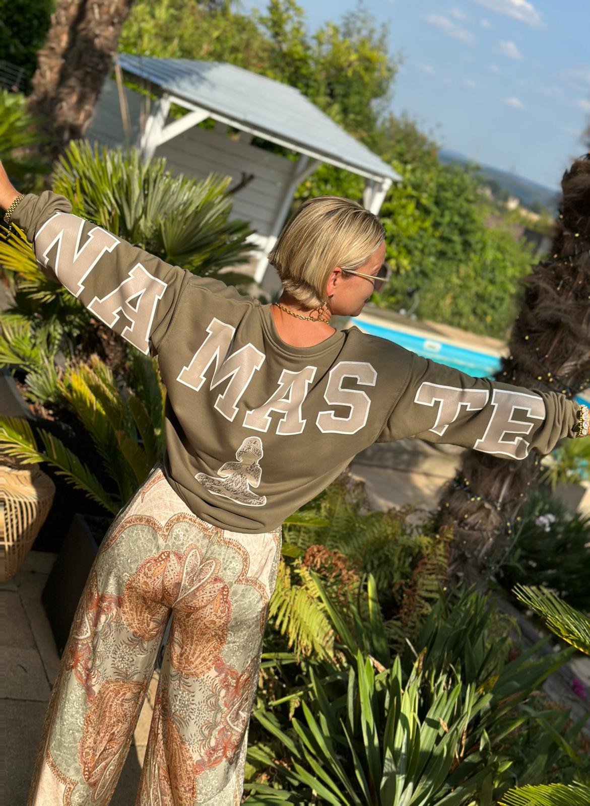 Namaste Bliss Sweatshirt – Olive Love