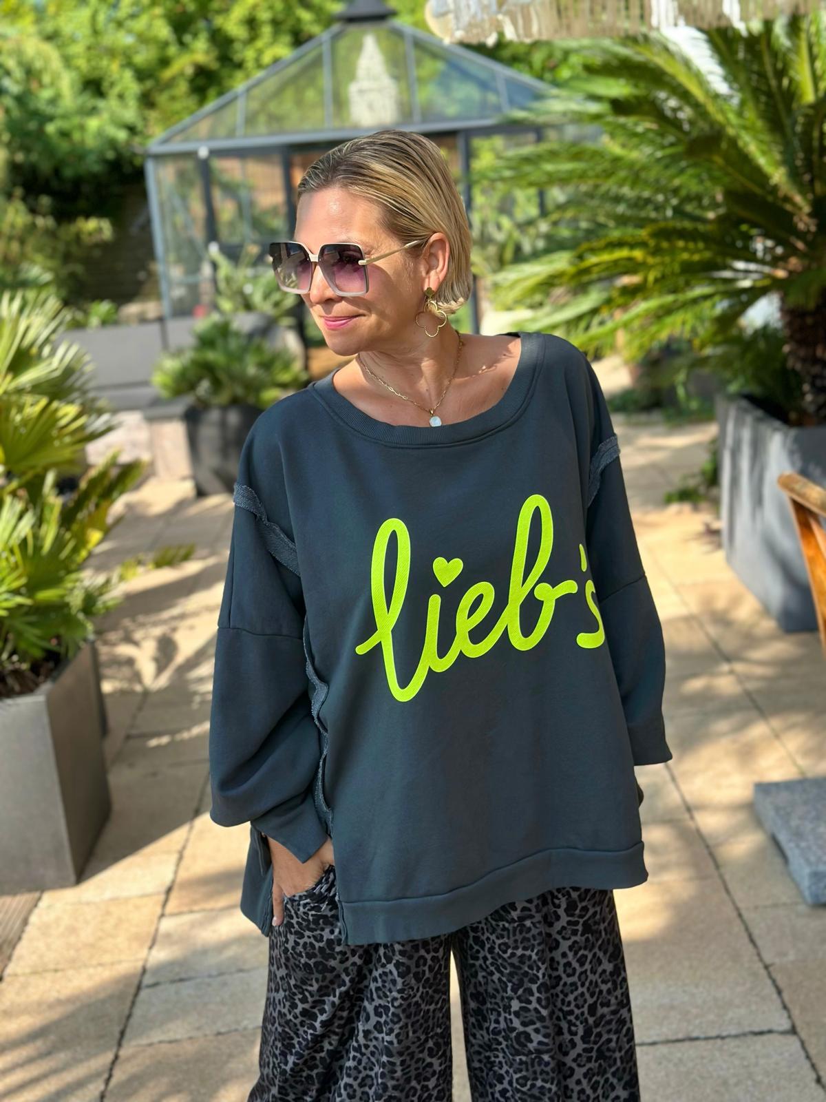 Sweatshirt "LIEB'S" - Dark Grey