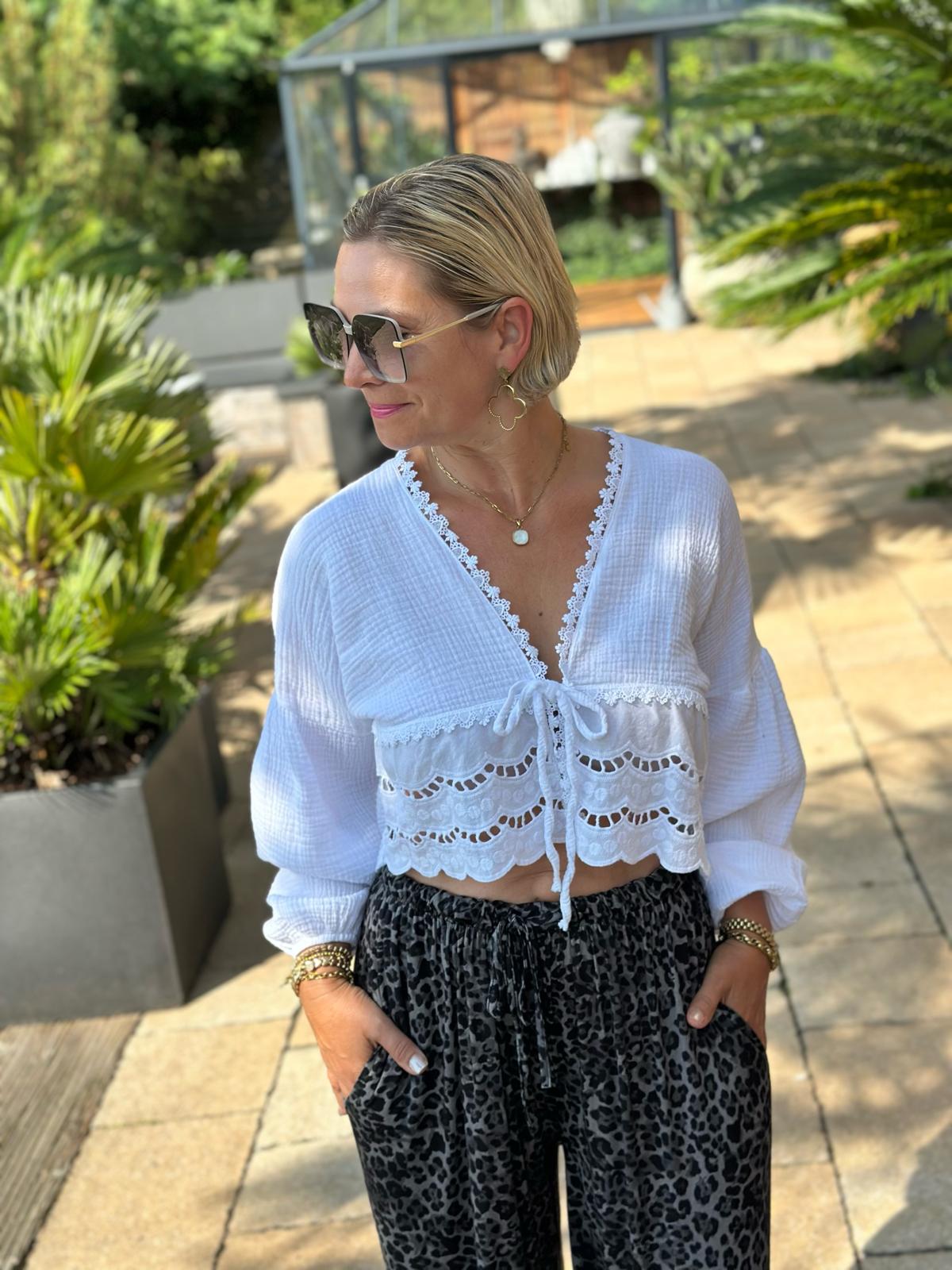 Bluse "Bella Bianca" in Weiss