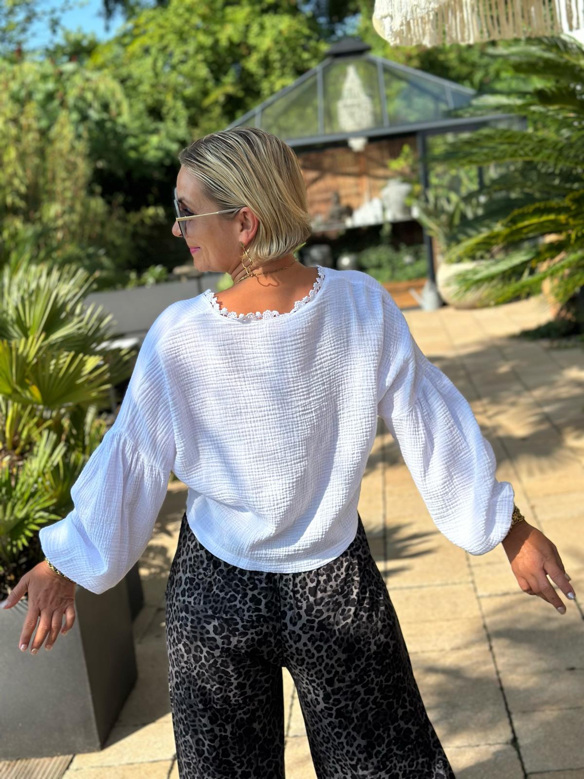 Bluse "Bella Bianca" in Weiss