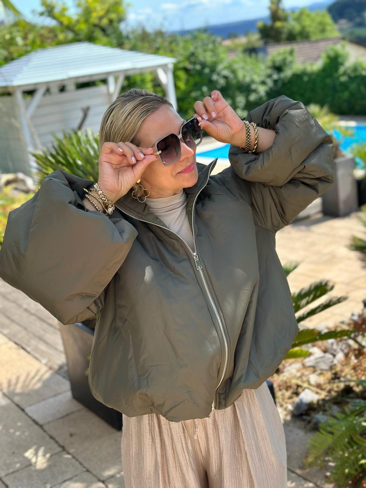 Olive Cloud Puffer Jacket