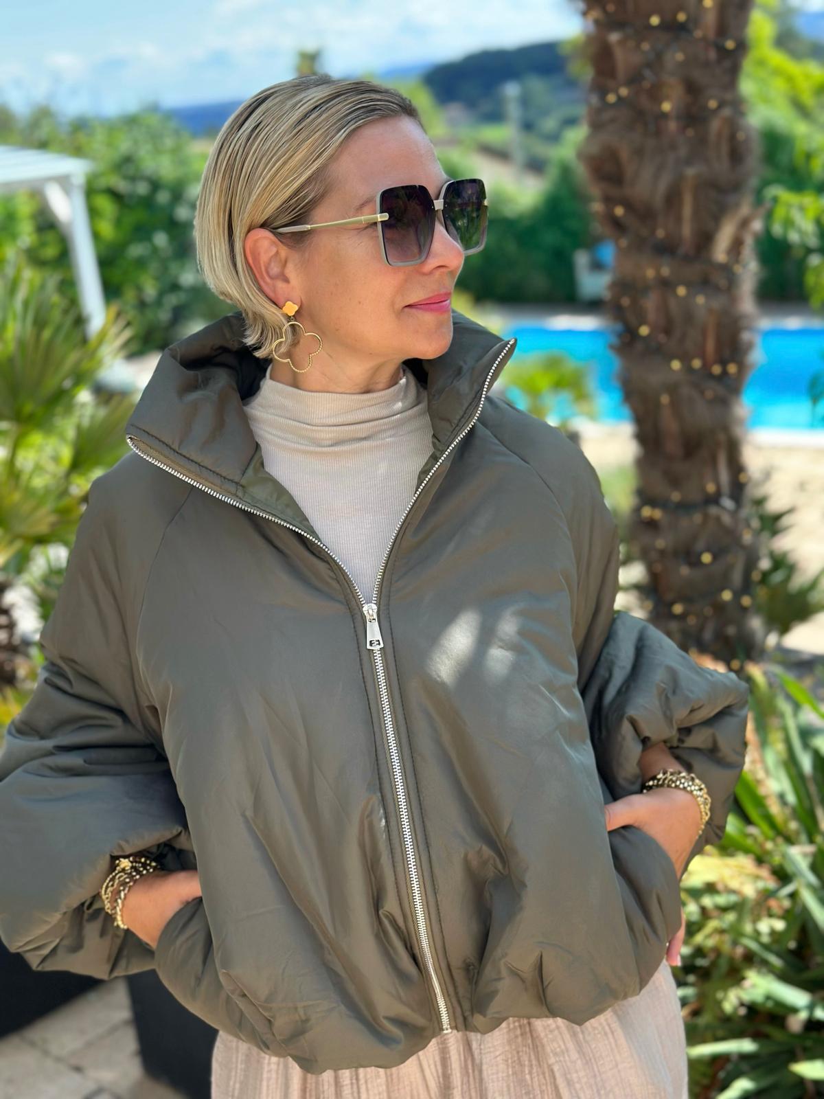 Olive Cloud Puffer Jacket