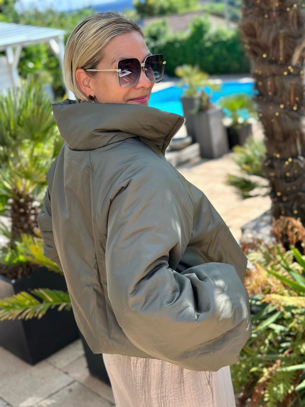 Olive Cloud Puffer Jacket