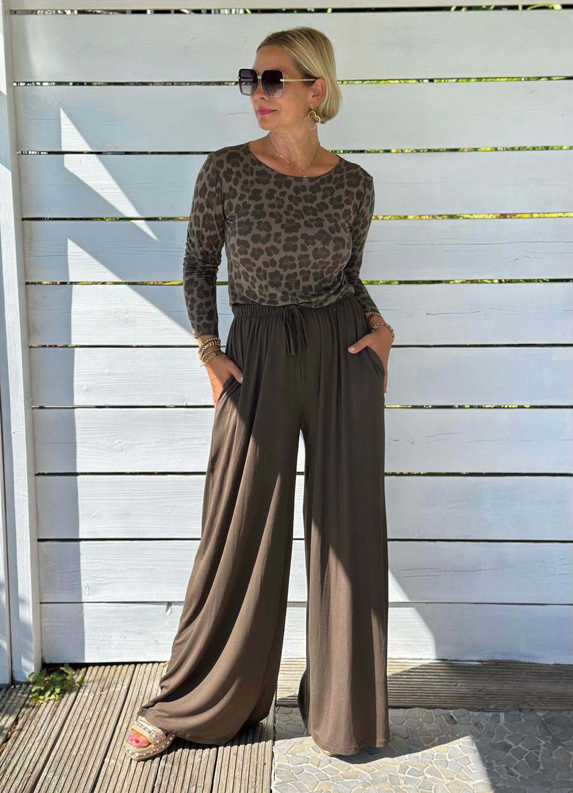 Palazzo Hose "Luna" in Chocolate