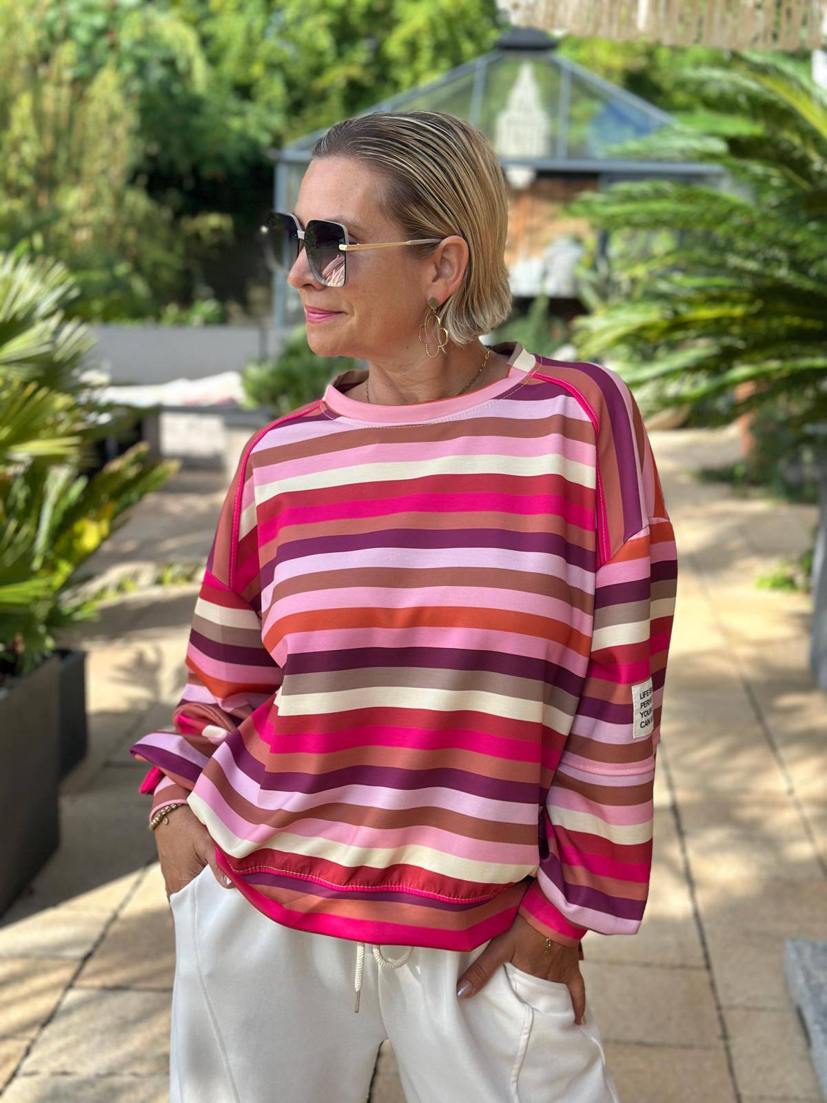 Sweatshirt "Berry Sunset" – Pink Multicolor