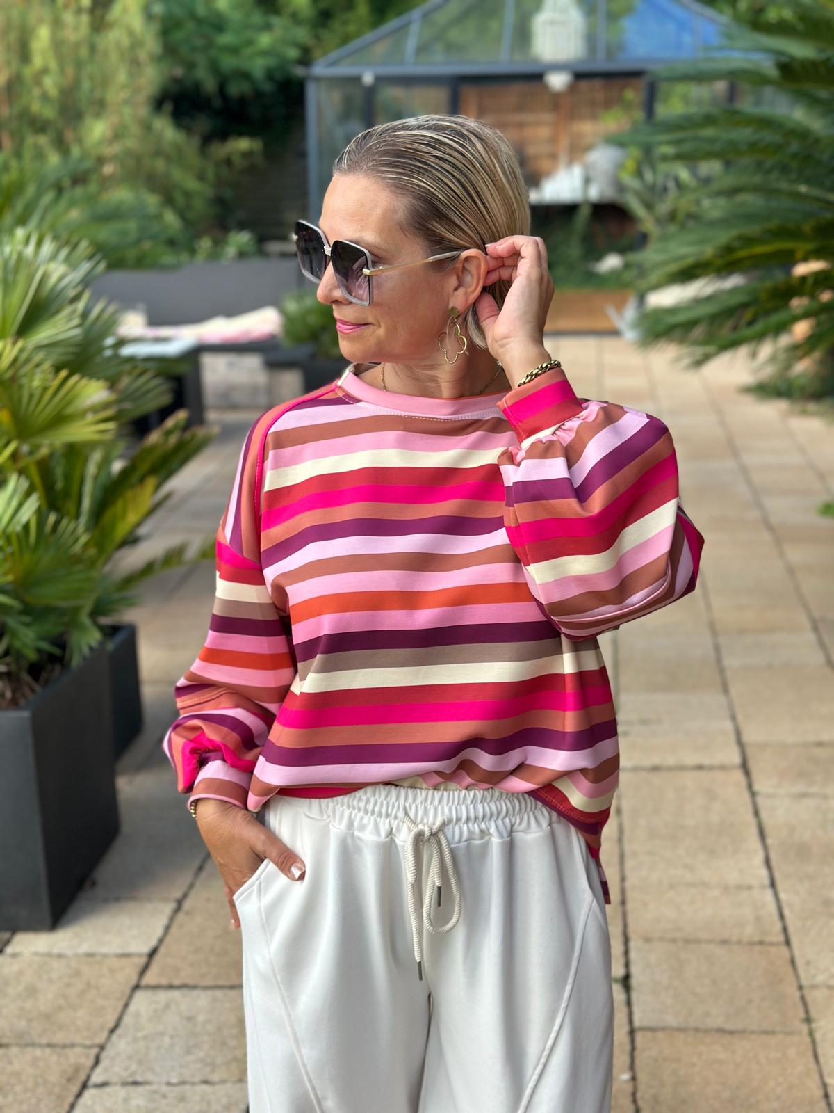 Sweatshirt "Berry Sunset" – Pink Multicolor