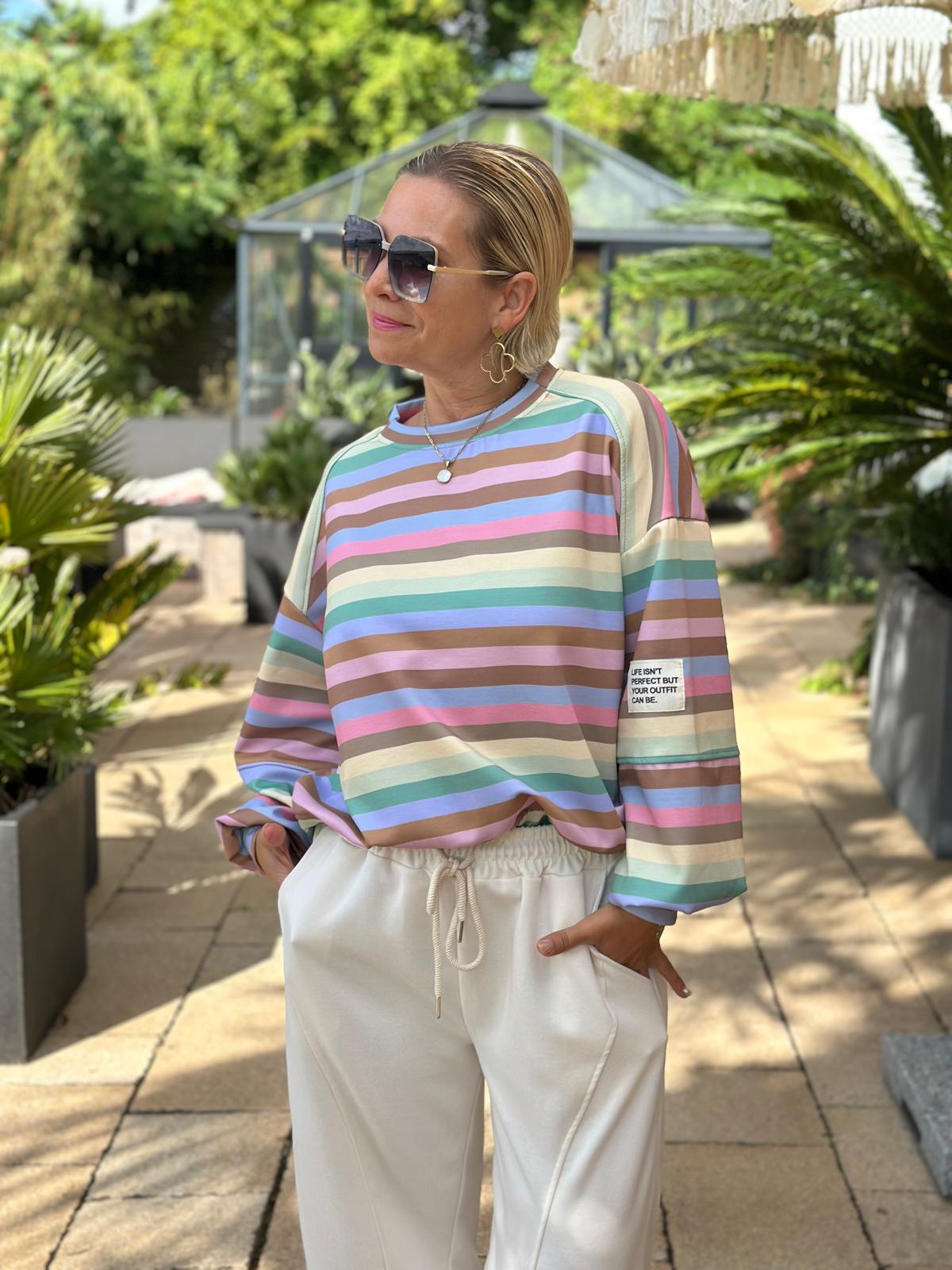 Sweatshirt "Pastel Harmony" – Multicolor Pastell