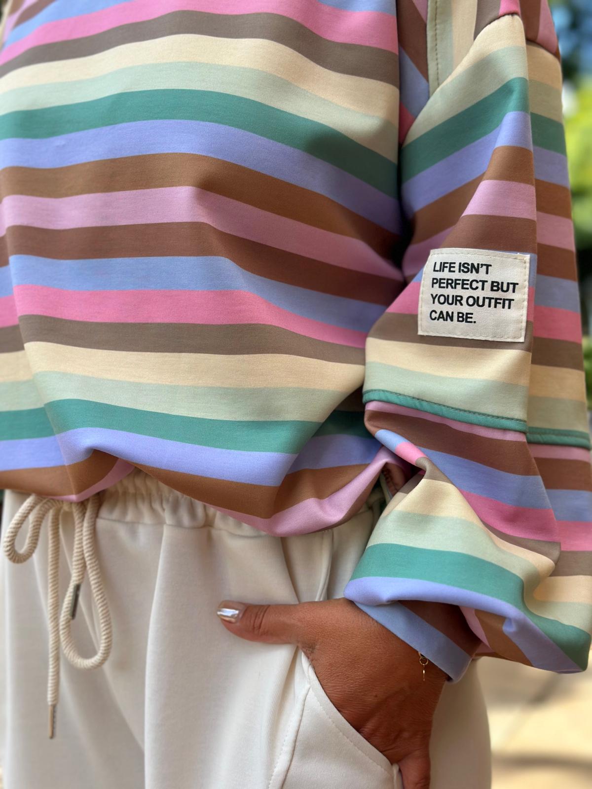 Sweatshirt "Pastel Harmony" – Multicolor Pastell