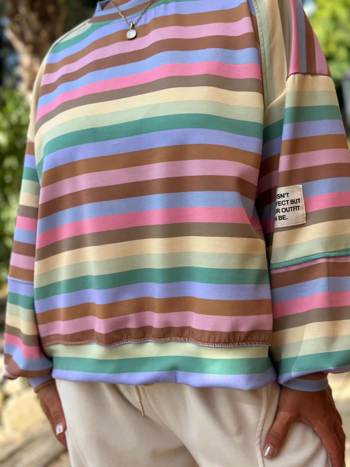 Sweatshirt "Pastel Harmony" – Multicolor Pastell