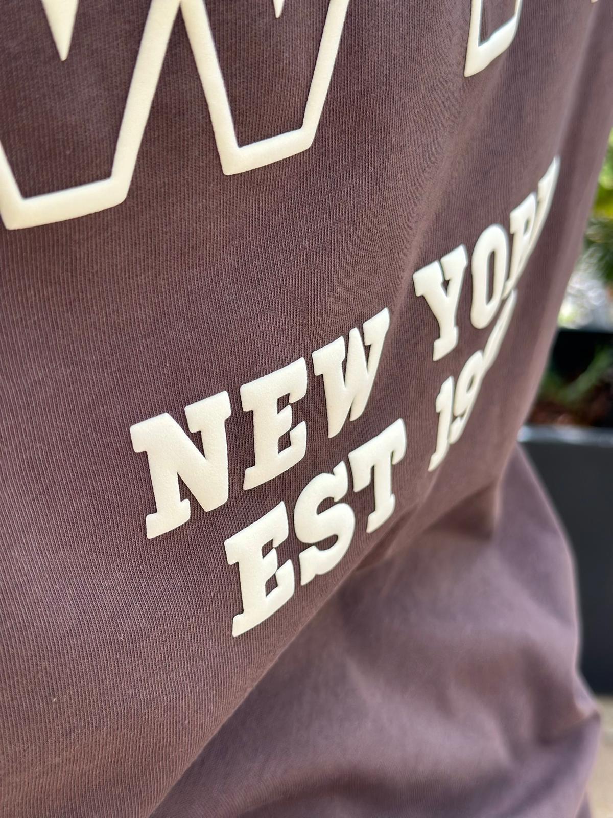 Sweatshirt "NY Downtown" in Chocolate