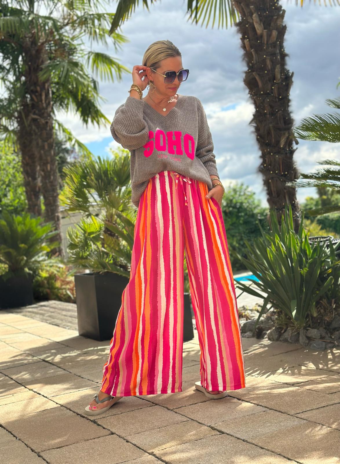 Palazzohose "Sunset Stripes"
