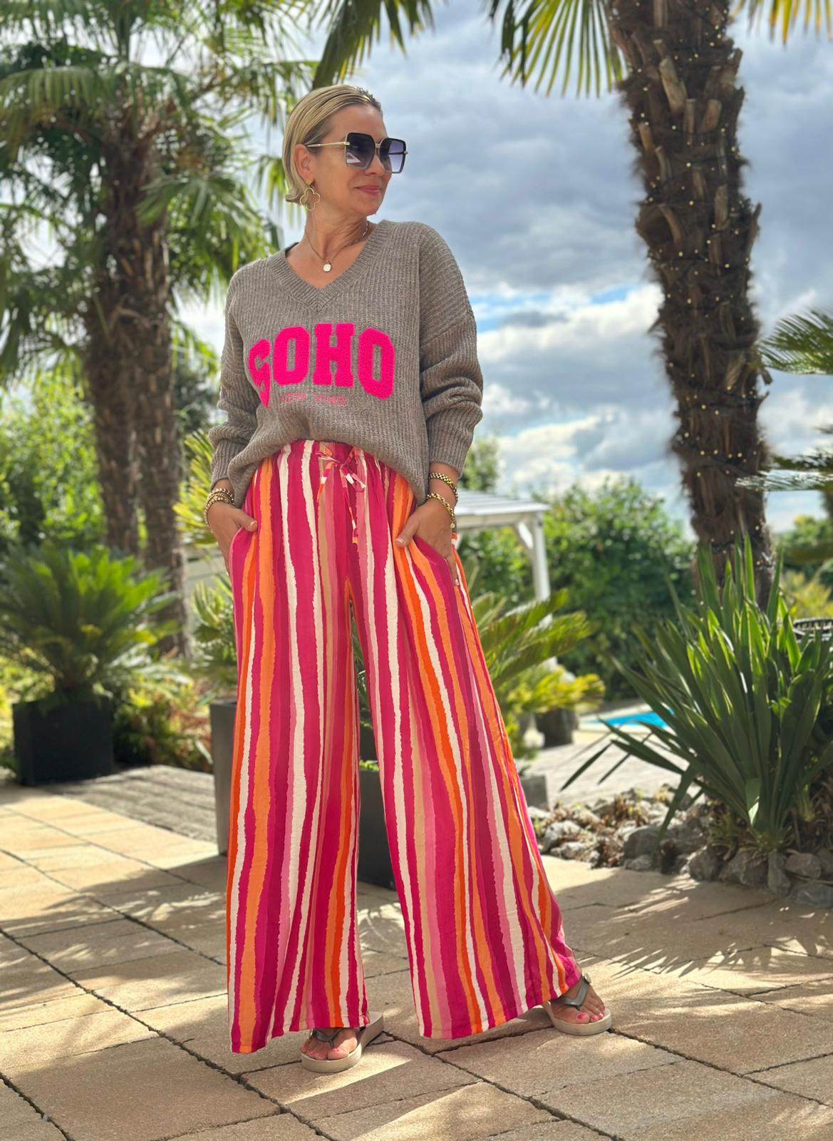 Palazzohose "Sunset Stripes"