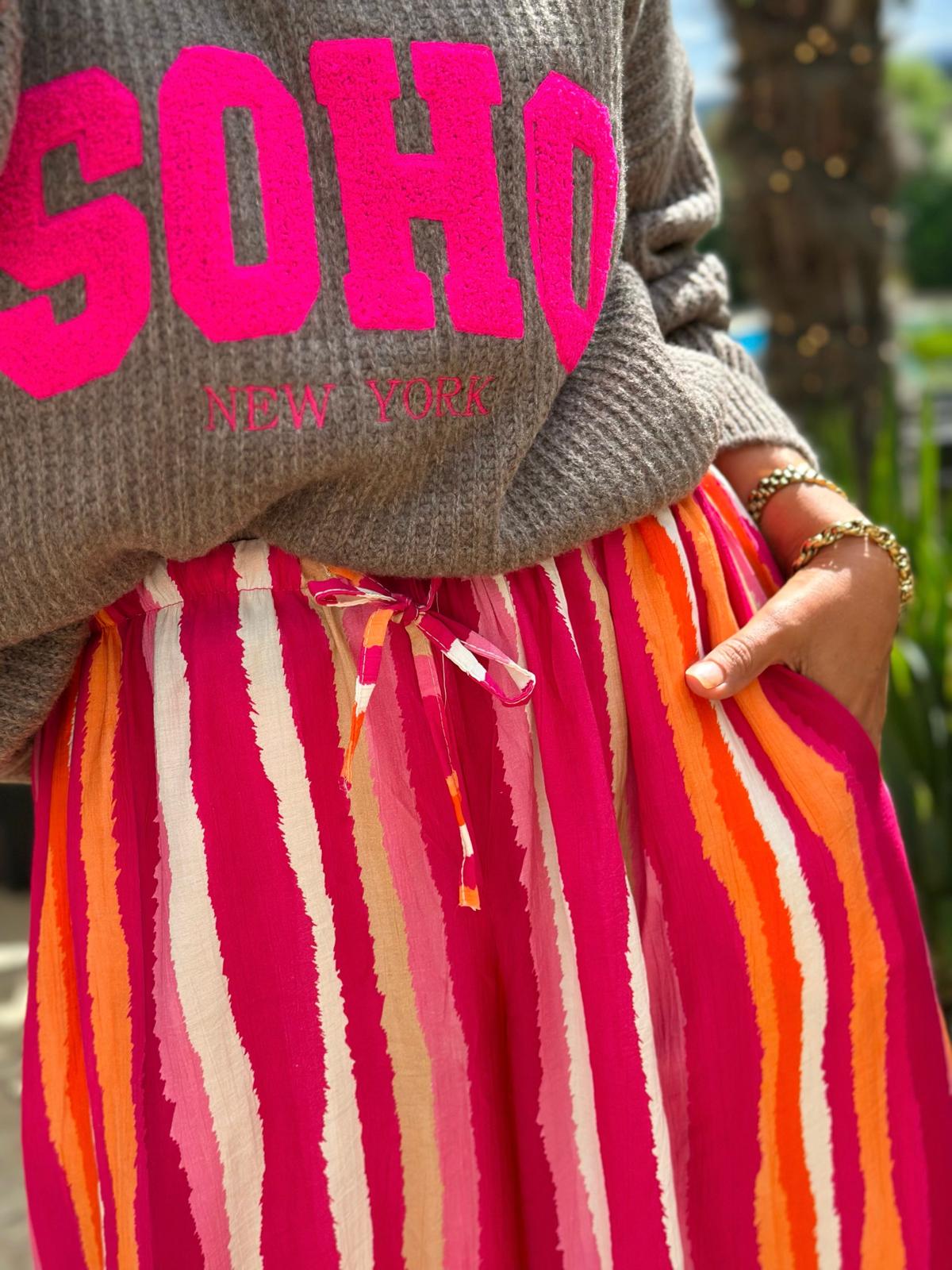 Palazzohose "Sunset Stripes"