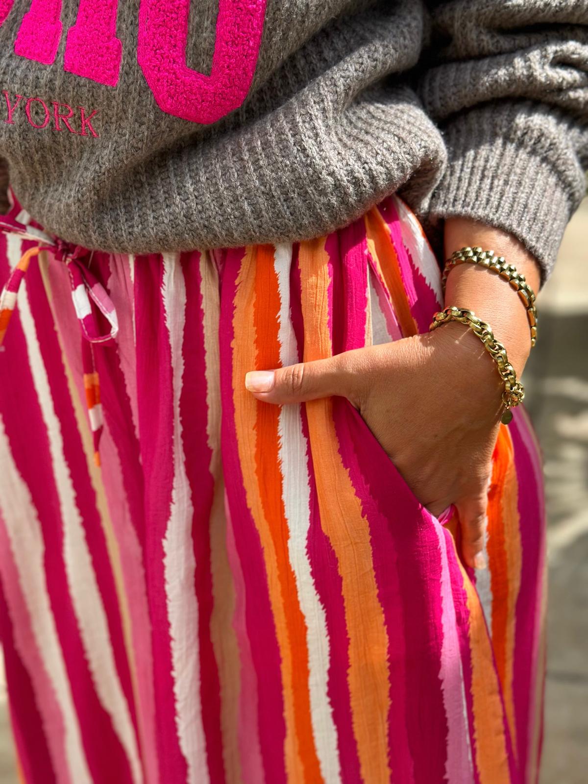Palazzohose "Sunset Stripes"