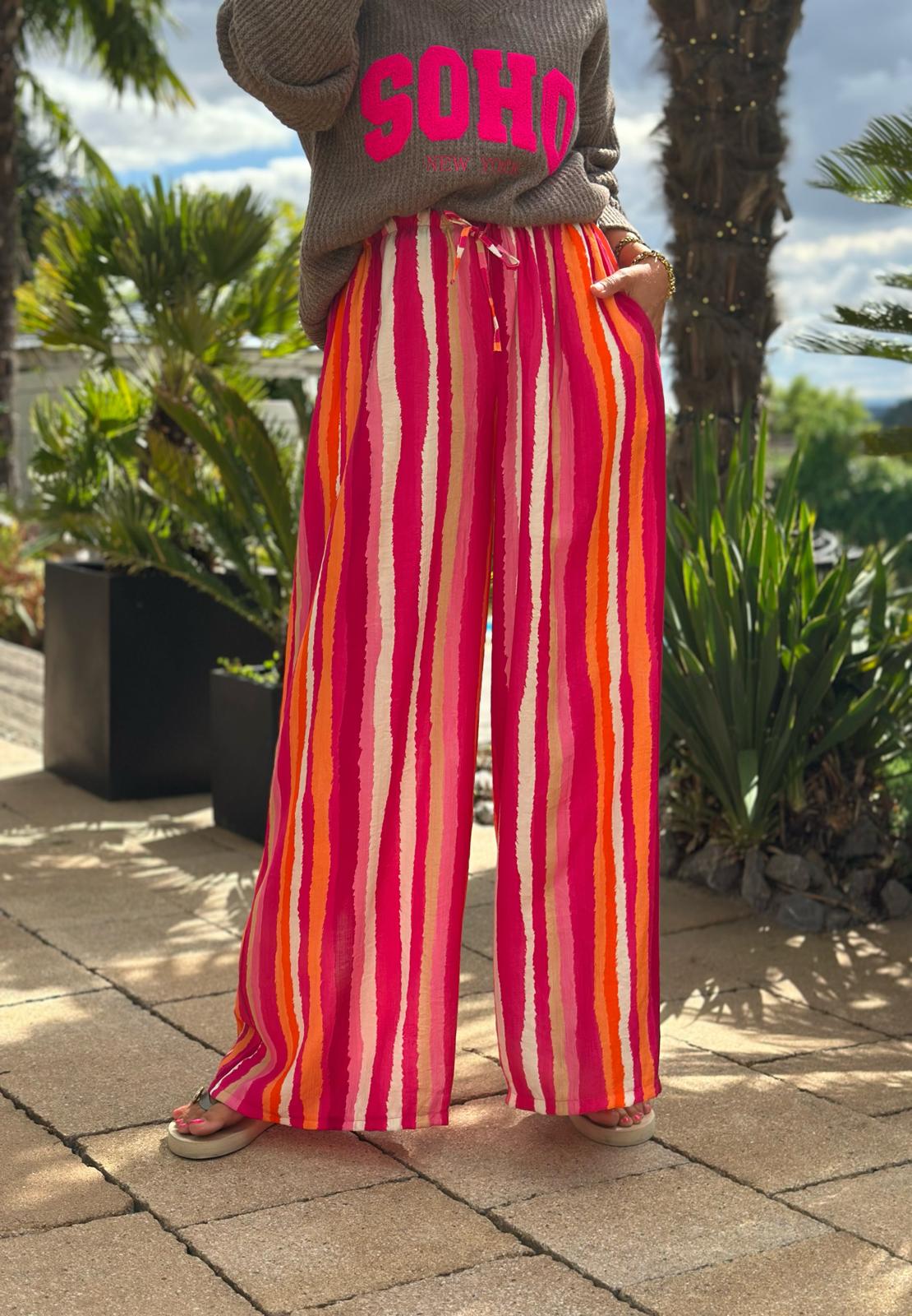 Palazzohose "Sunset Stripes"