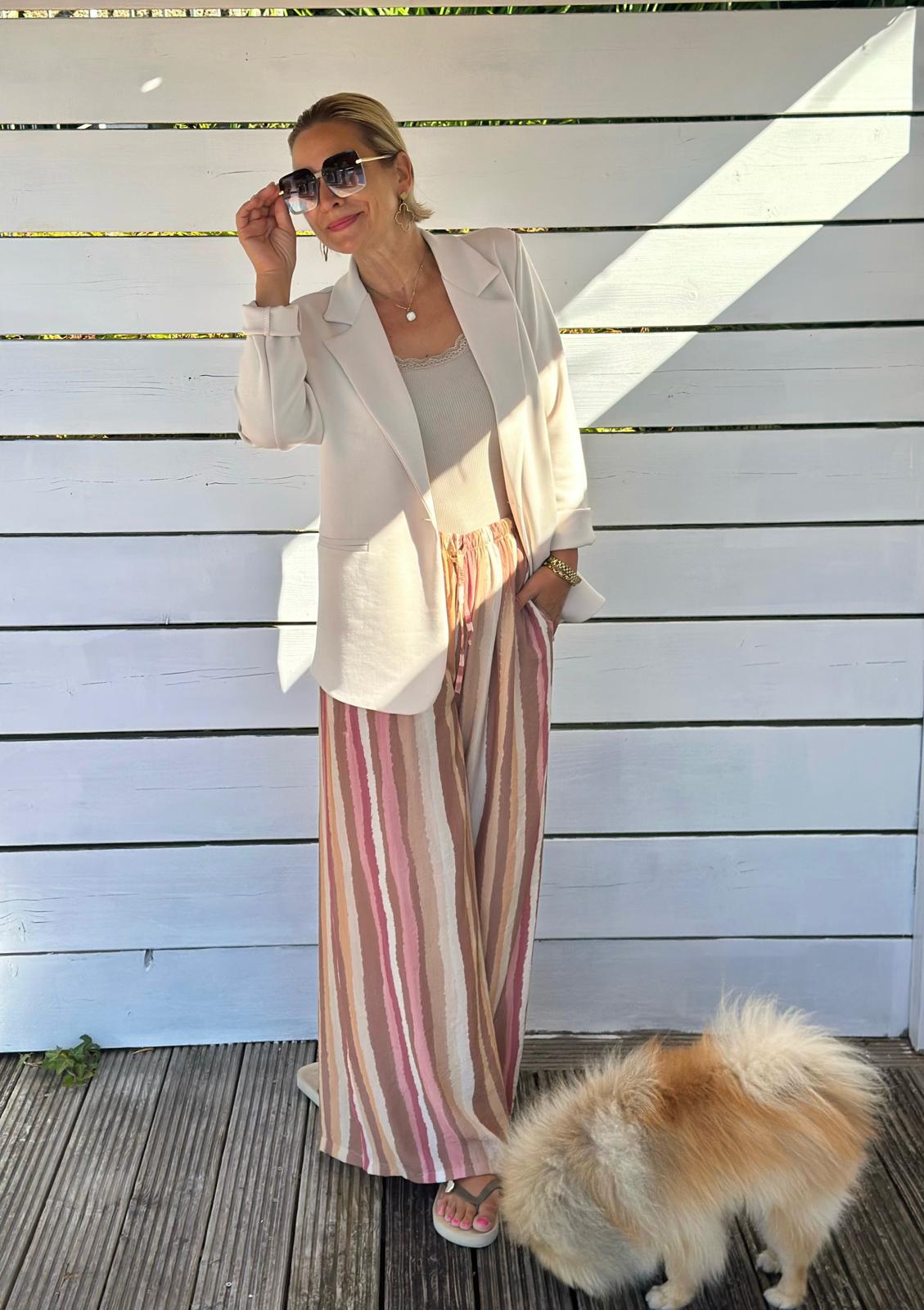 Palazzo Hose Sunset Stripes – Rosé