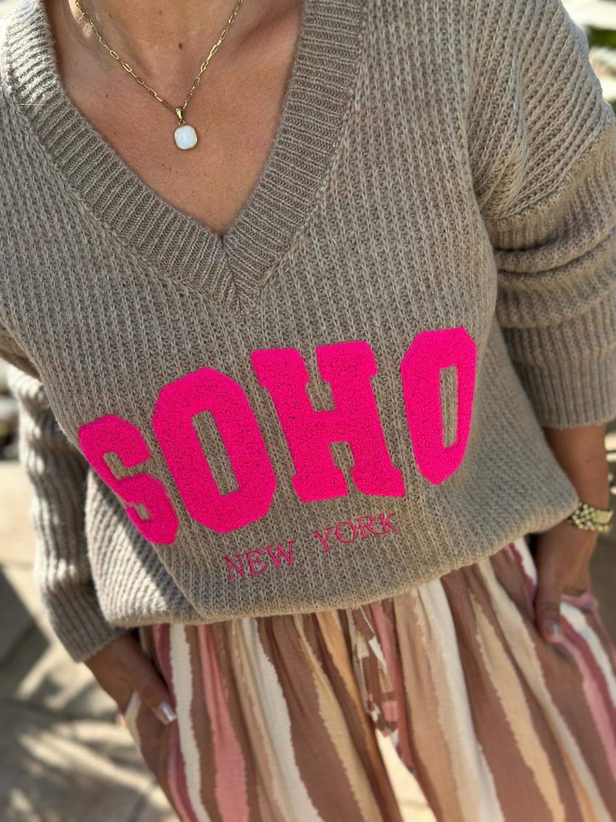 Strickpullover "SOHO Vibes" in Beige