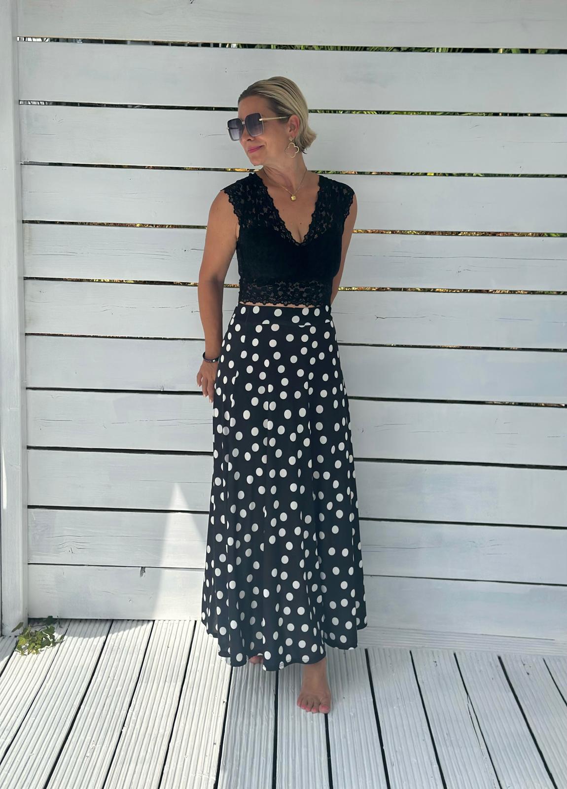 Spitzentop "Belle Époque" in Schwarz