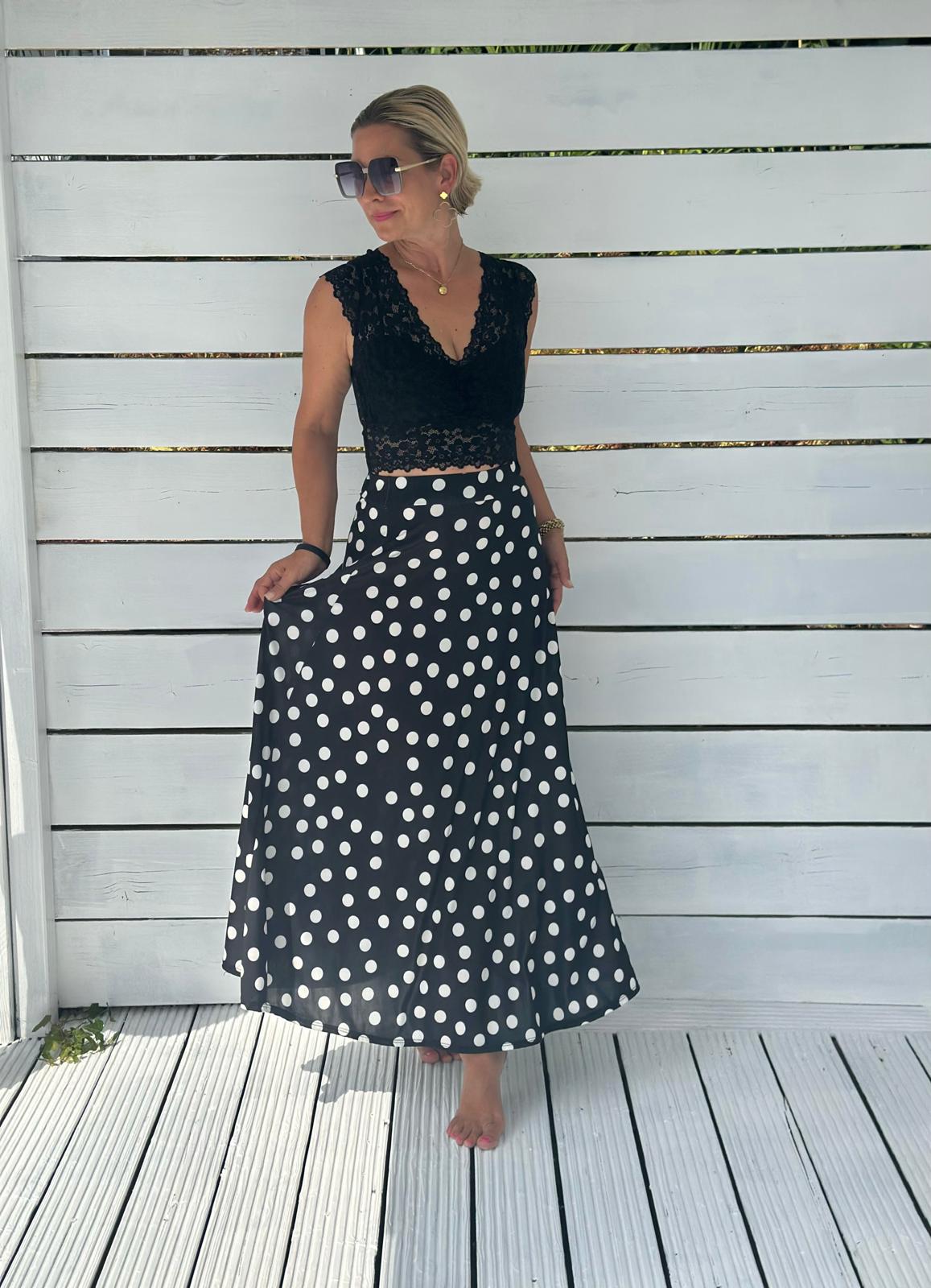 Spitzentop "Belle Époque" in Schwarz