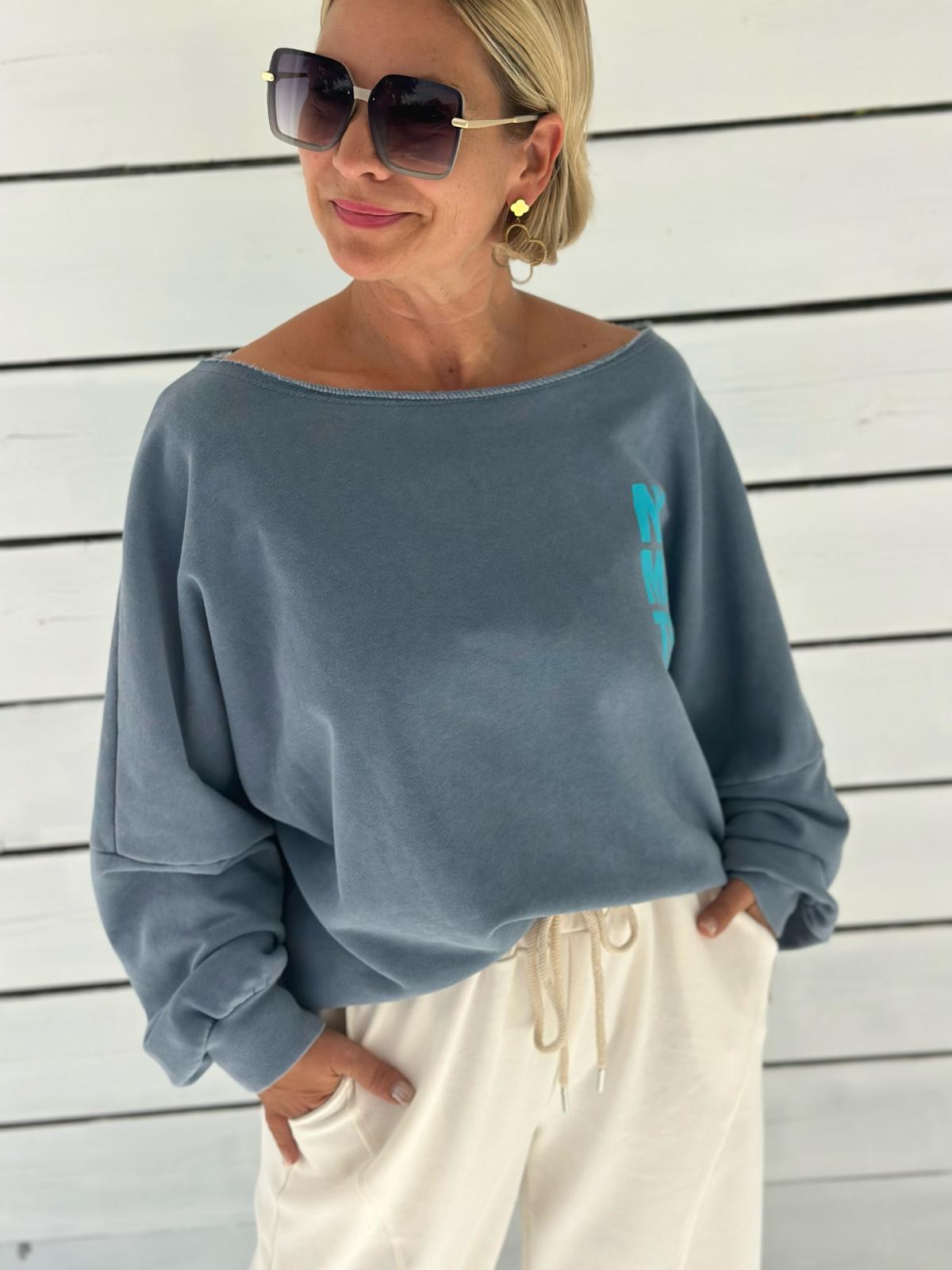 Namaste Soul – Vintage Blue & Turquoise Sweatshirt