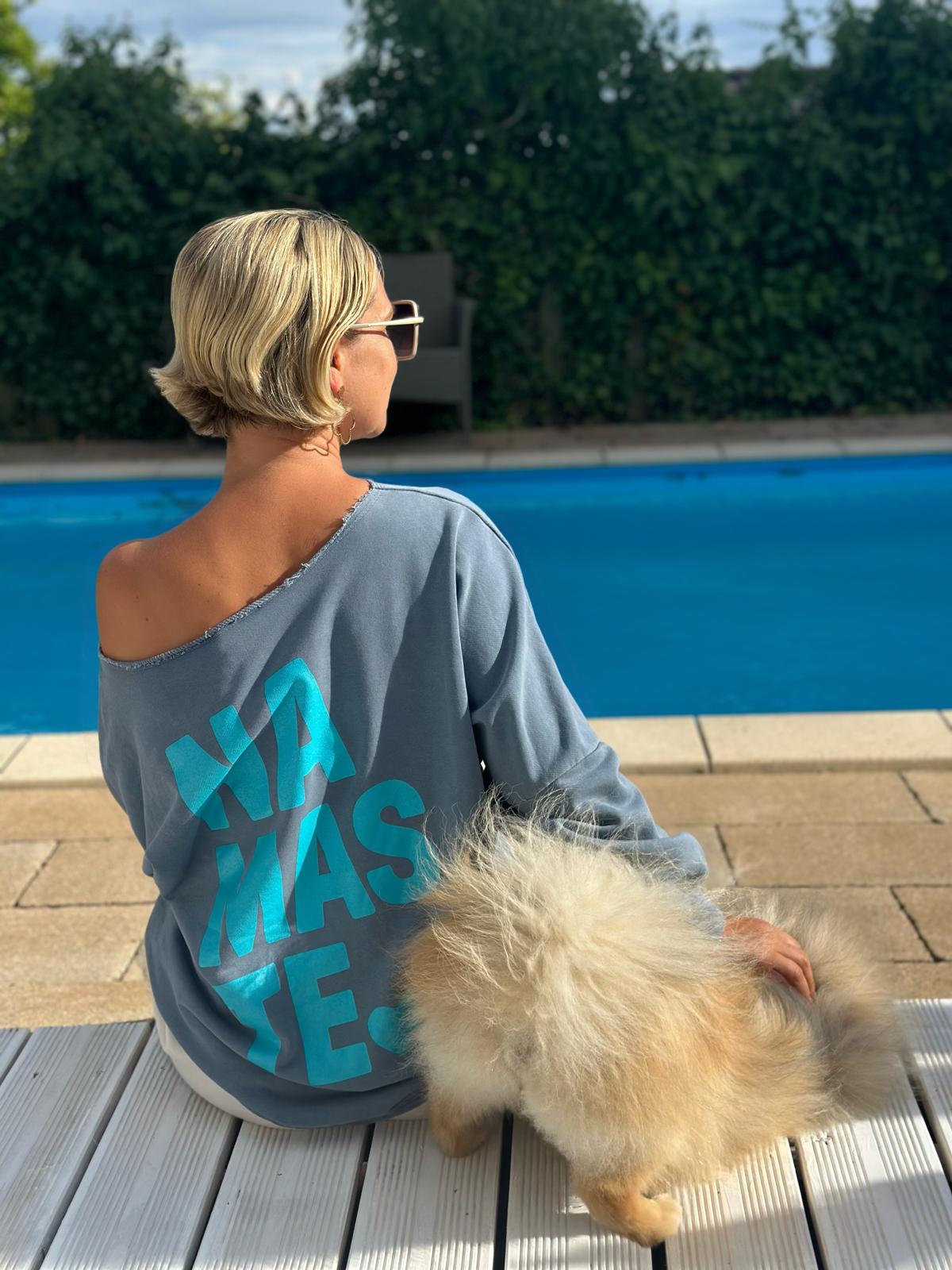 Namaste Soul – Vintage Blue & Turquoise Sweatshirt
