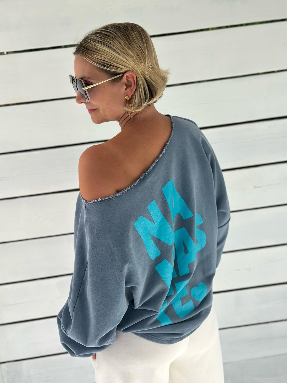 Namaste Soul – Vintage Blue & Turquoise Sweatshirt