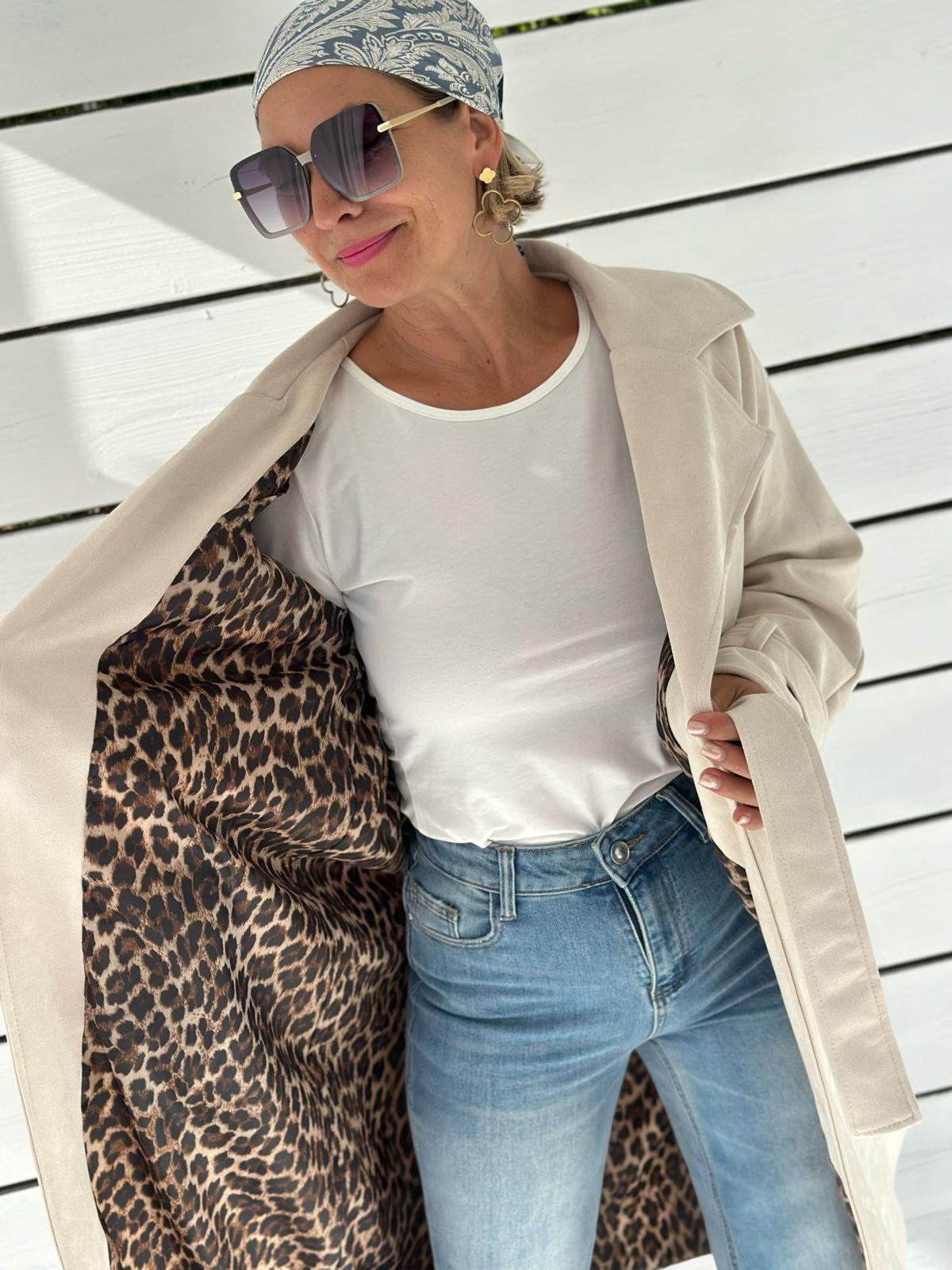 Cremé Muse – Trenchcoat in Wildleder-Optik