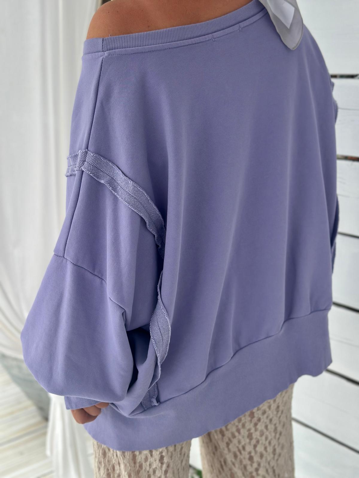 HAPPY Oversize Sweatshirt - Flieder