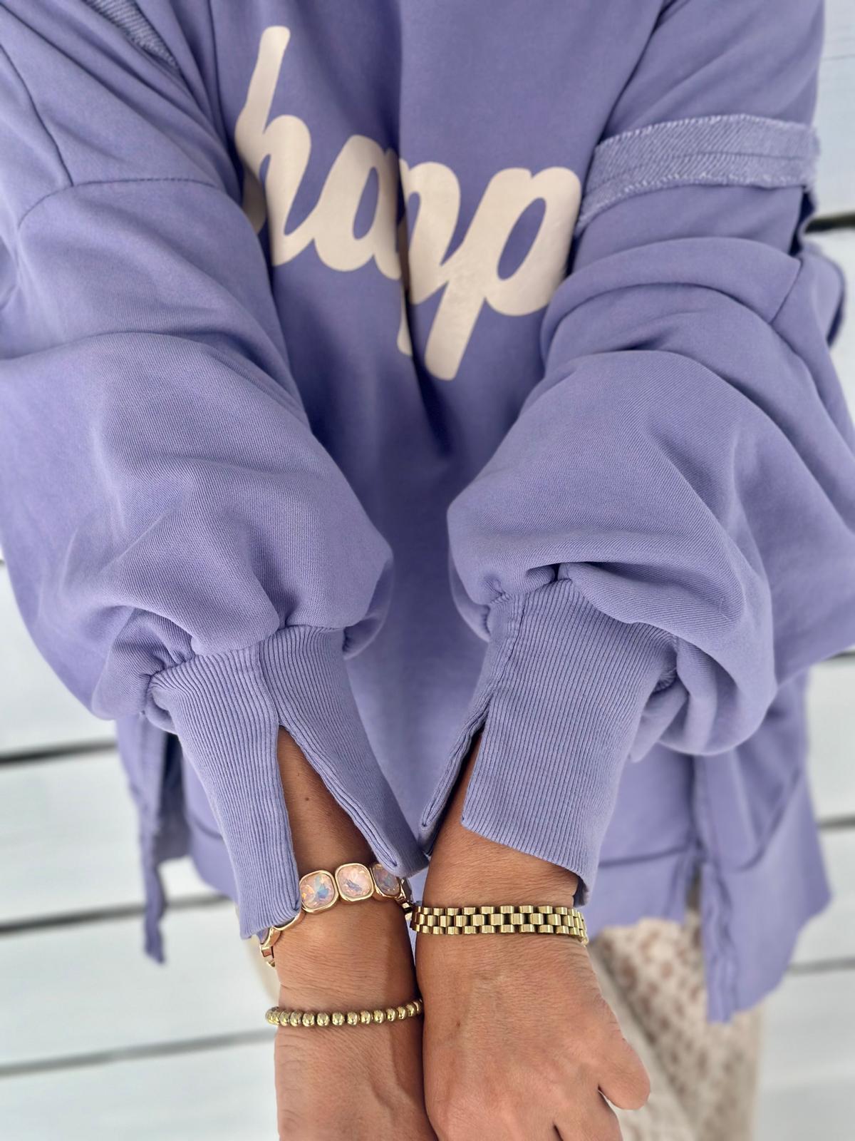 HAPPY Oversize Sweatshirt - Flieder