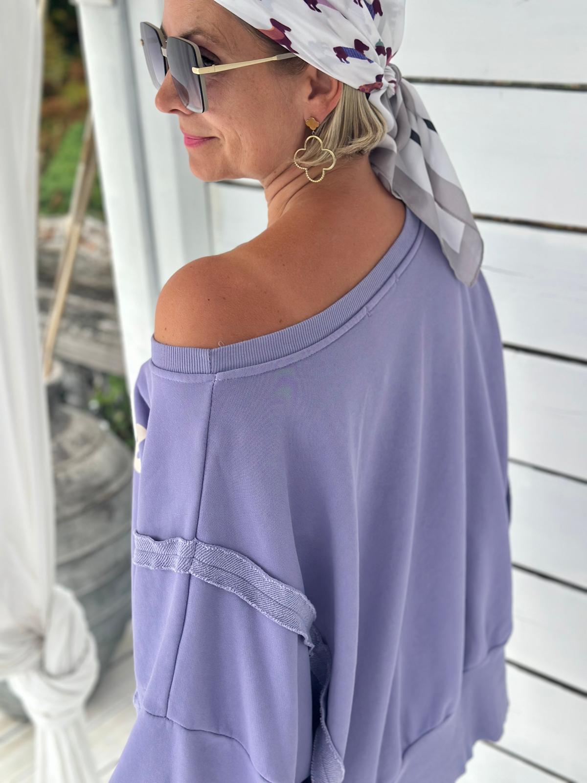 HAPPY Oversize Sweatshirt - Flieder