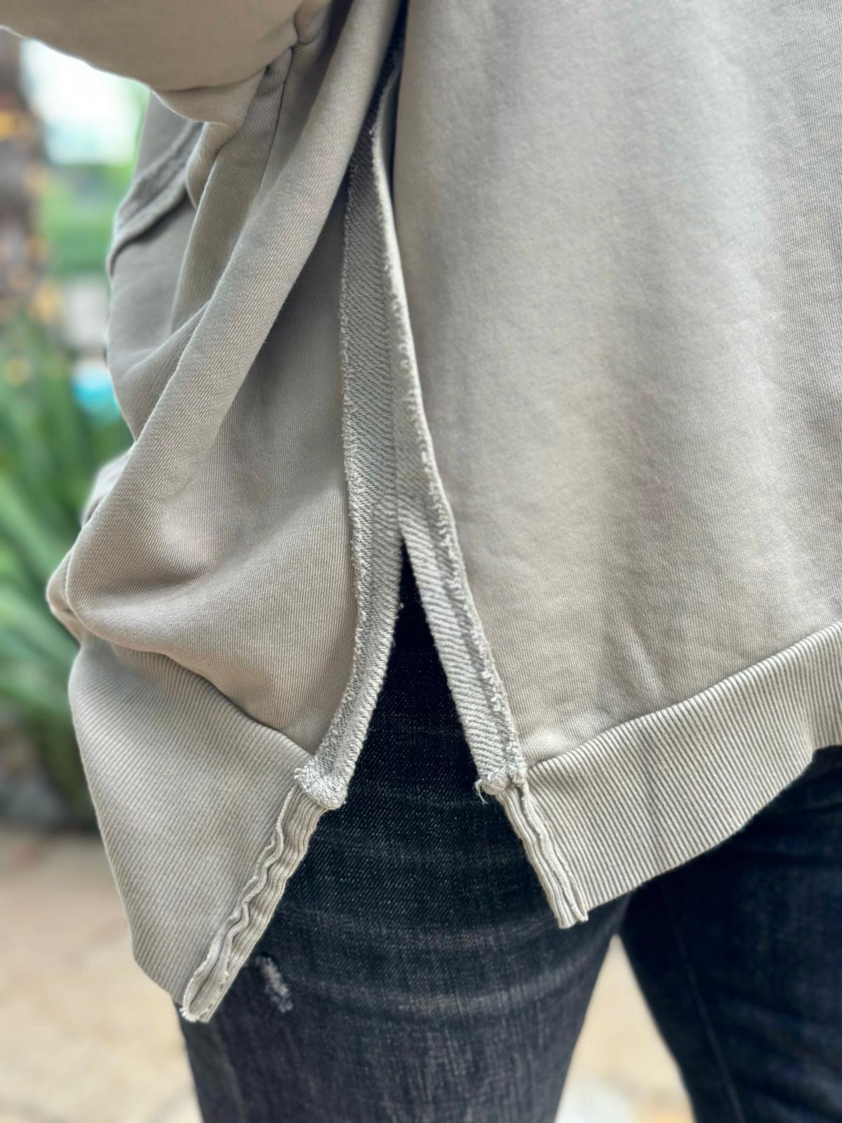 Sweatshirt "LIEB'S" – Beige / Orange