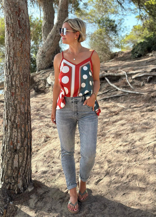Top "Bella Puntini" in Cherry