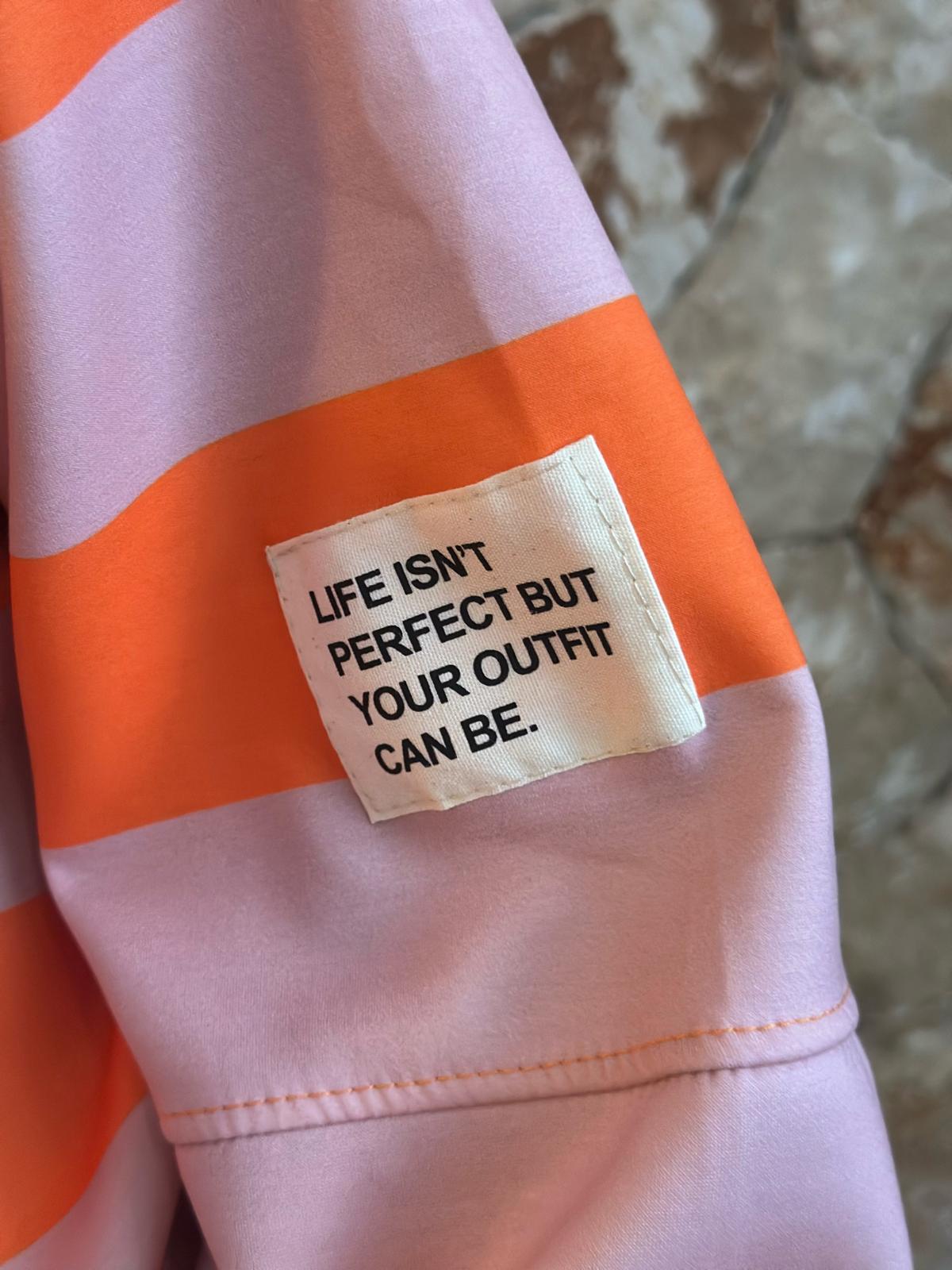 PERFECT STRIPE Pullover – Orange/Rosa