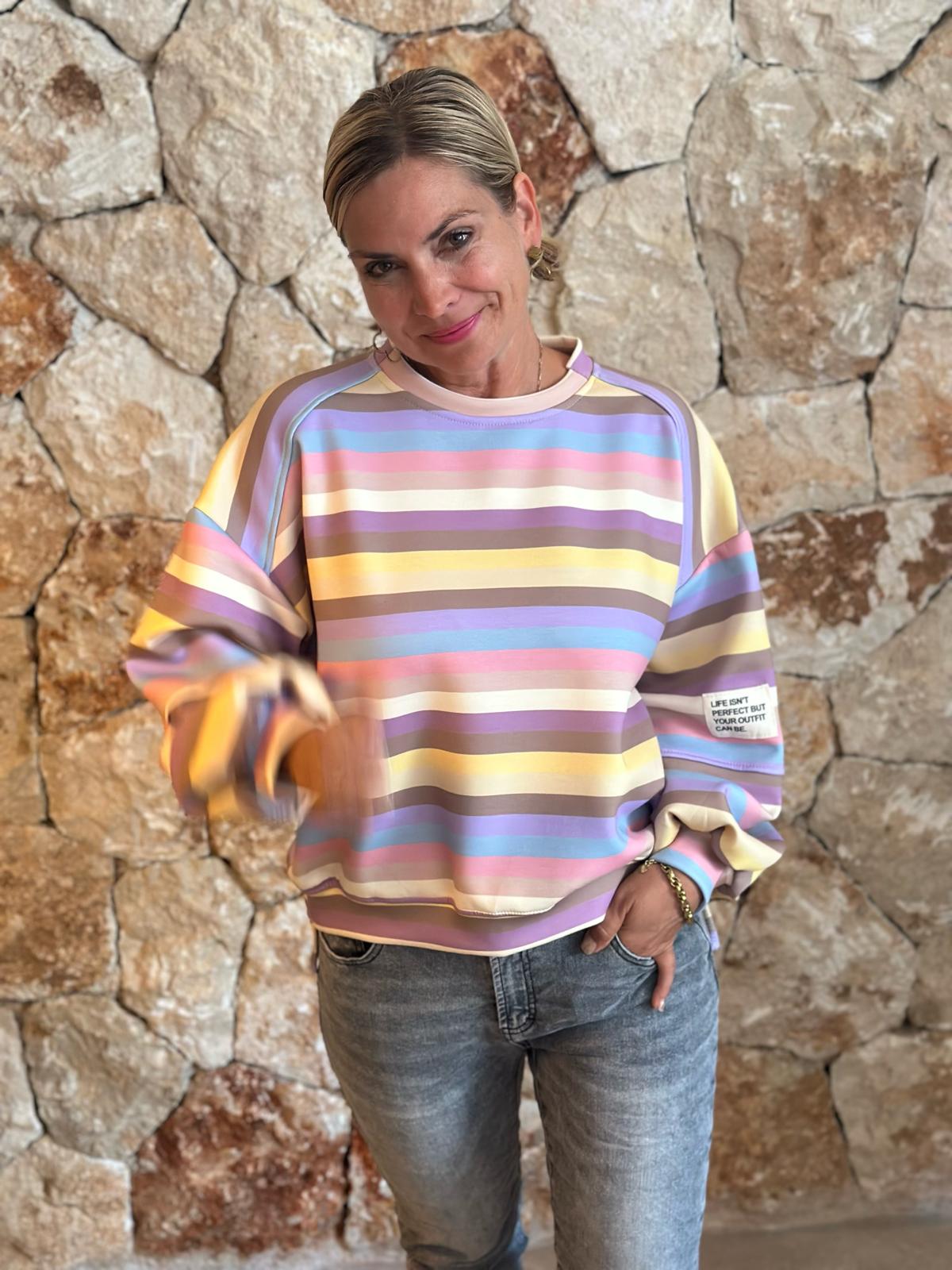 PERFECT STRIPE Pullover – Candy Mix