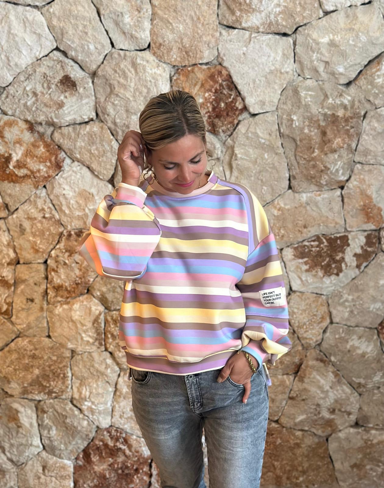 PERFECT STRIPE Pullover – Candy Mix