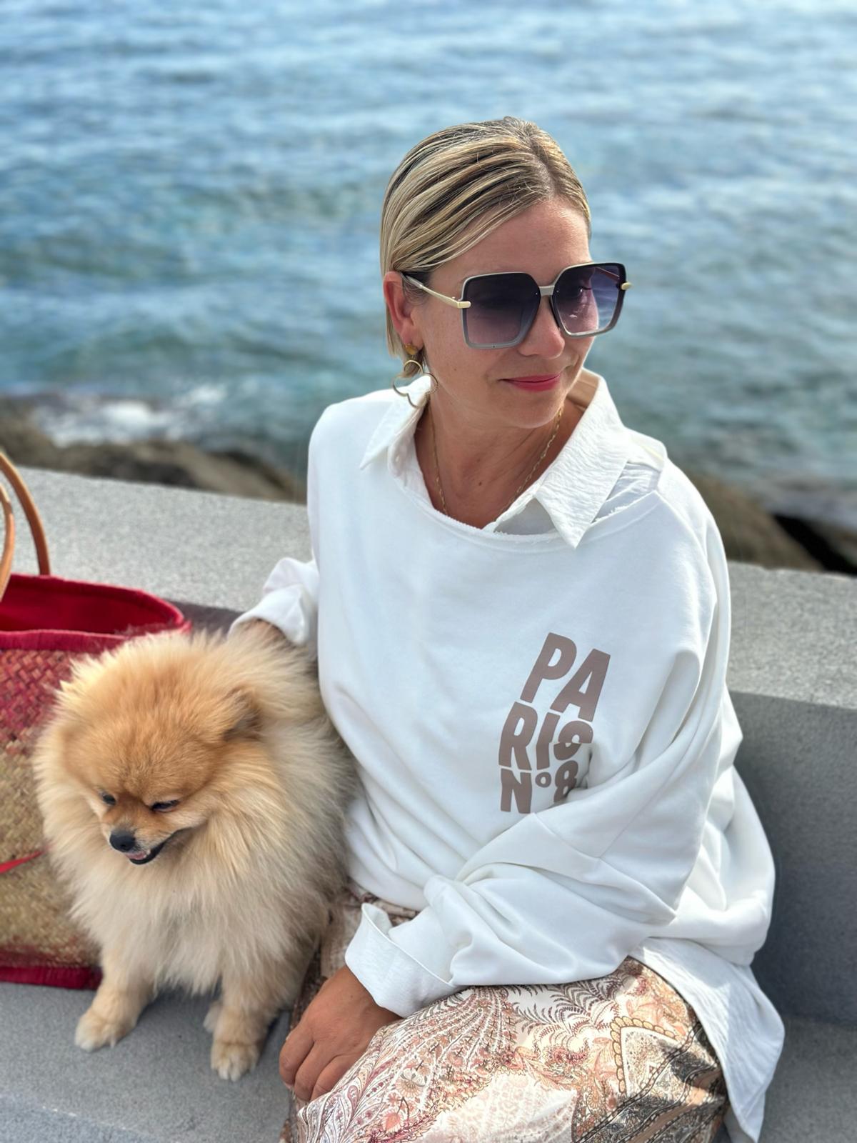 PARIS N°8 Sweater – Weiss