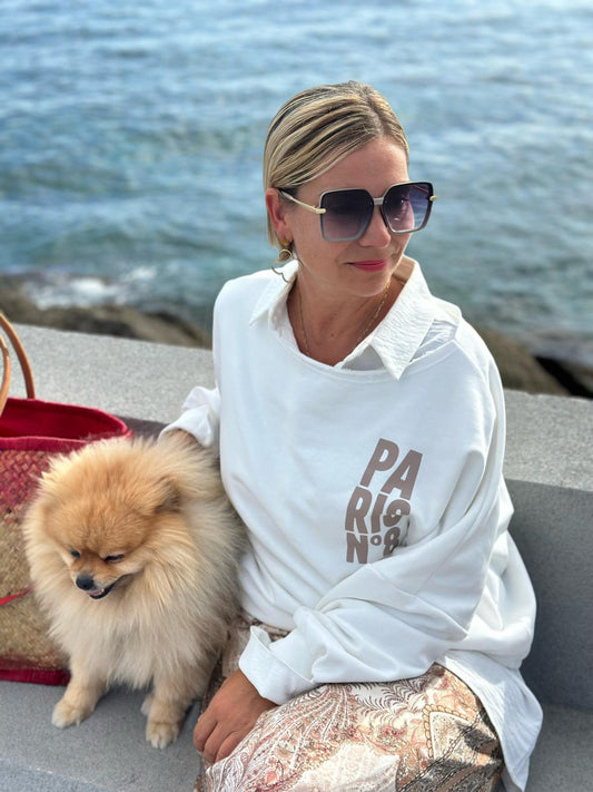 PARIS N°8 Sweater – Weiss