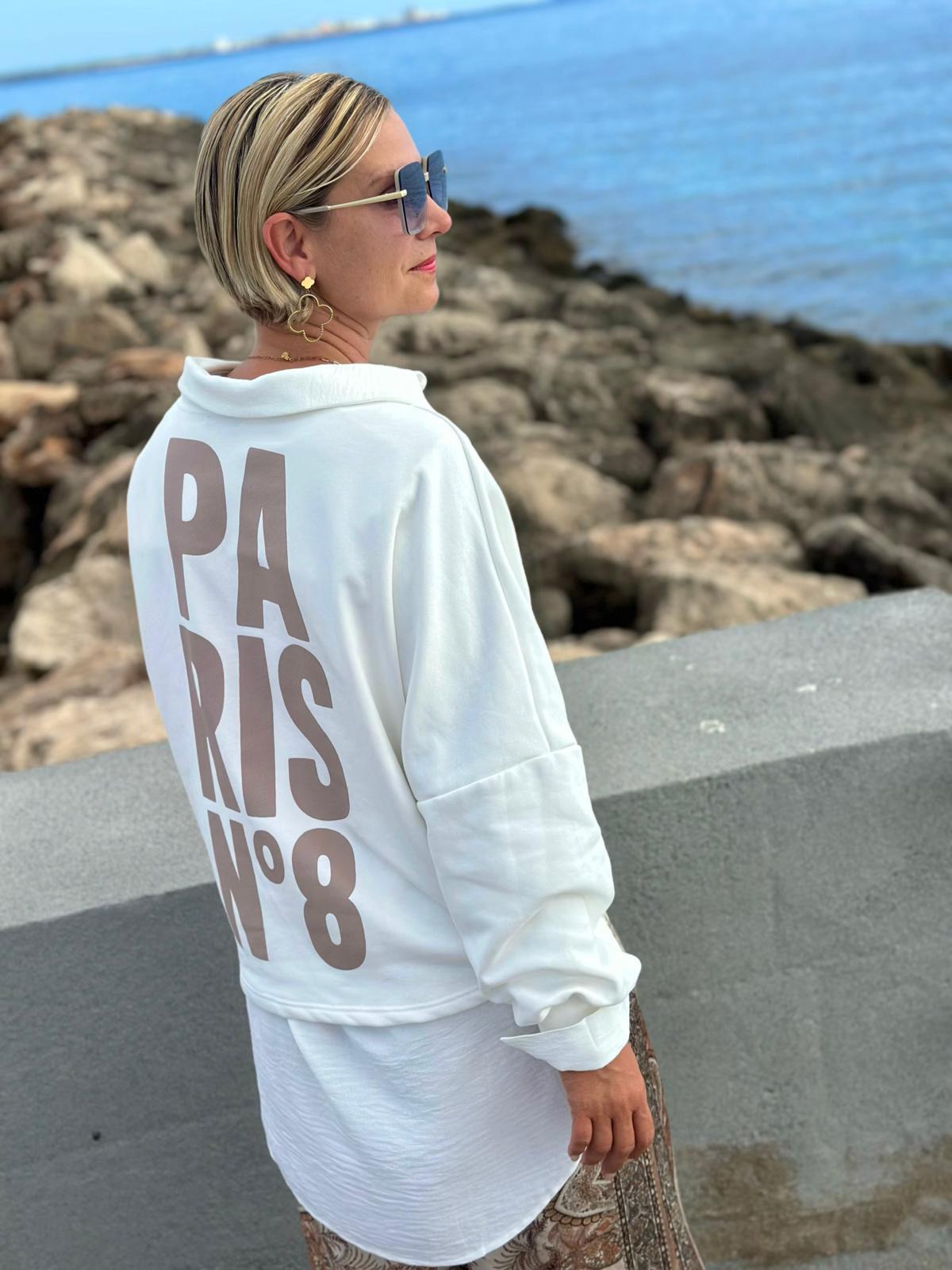 PARIS N°8 Sweater – Weiss