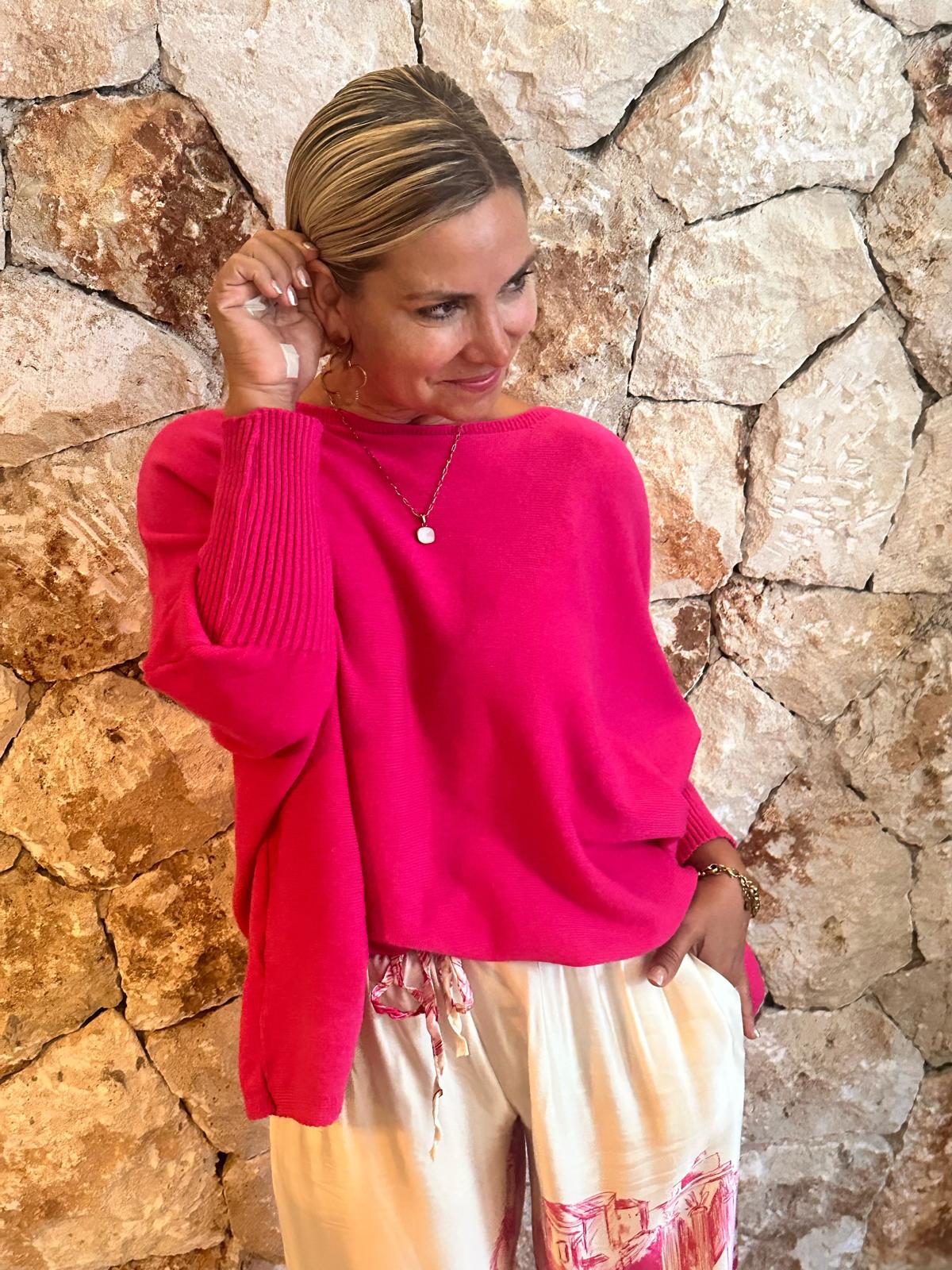 COZY CAPE – Oversized Pullover Pink
