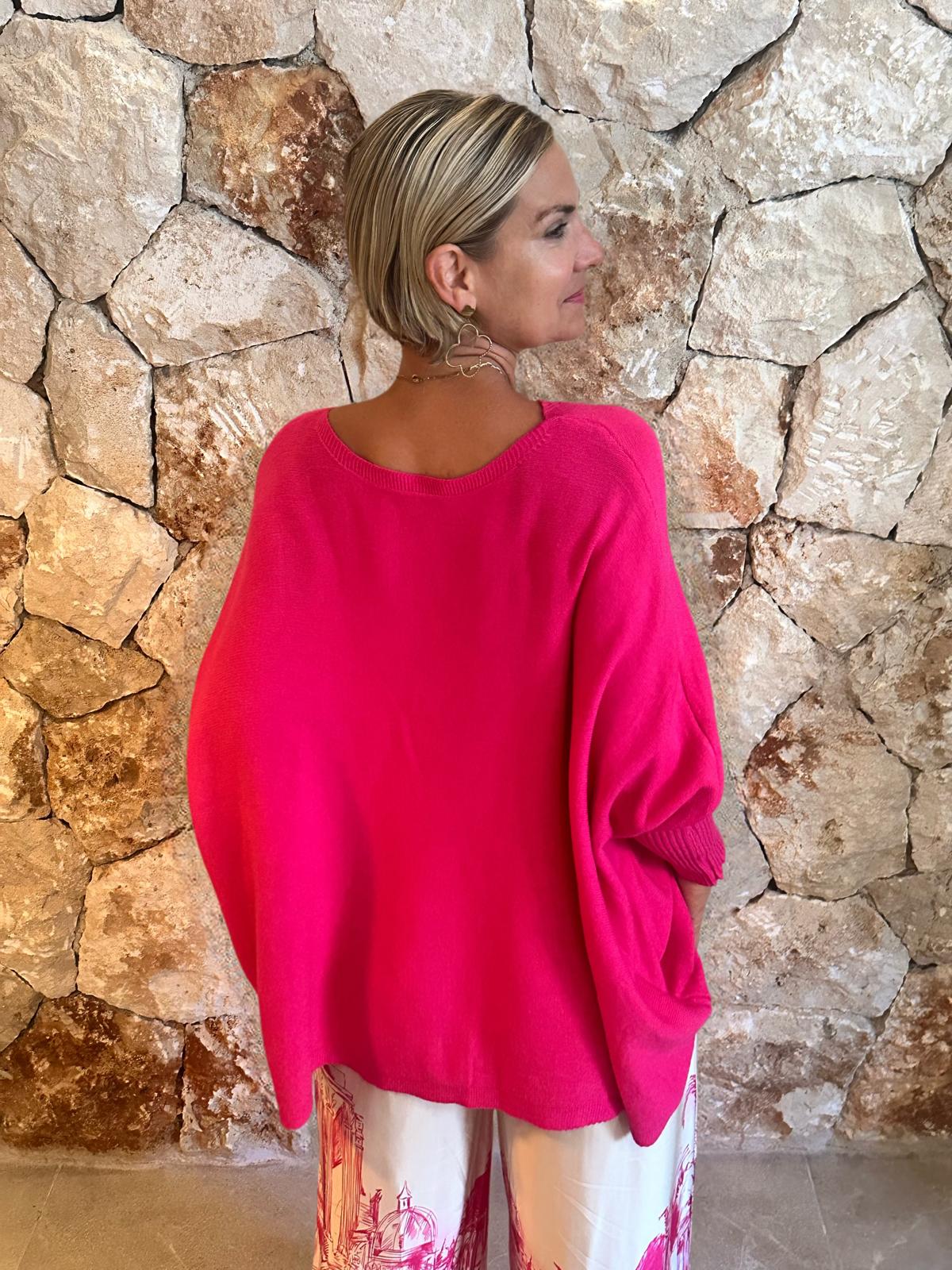 COZY CAPE – Oversized Pullover Pink