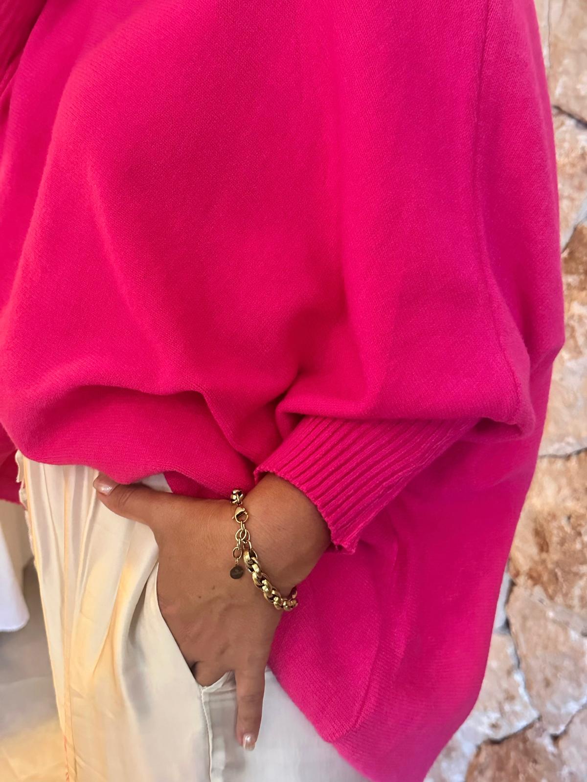 COZY CAPE – Oversized Pullover Pink